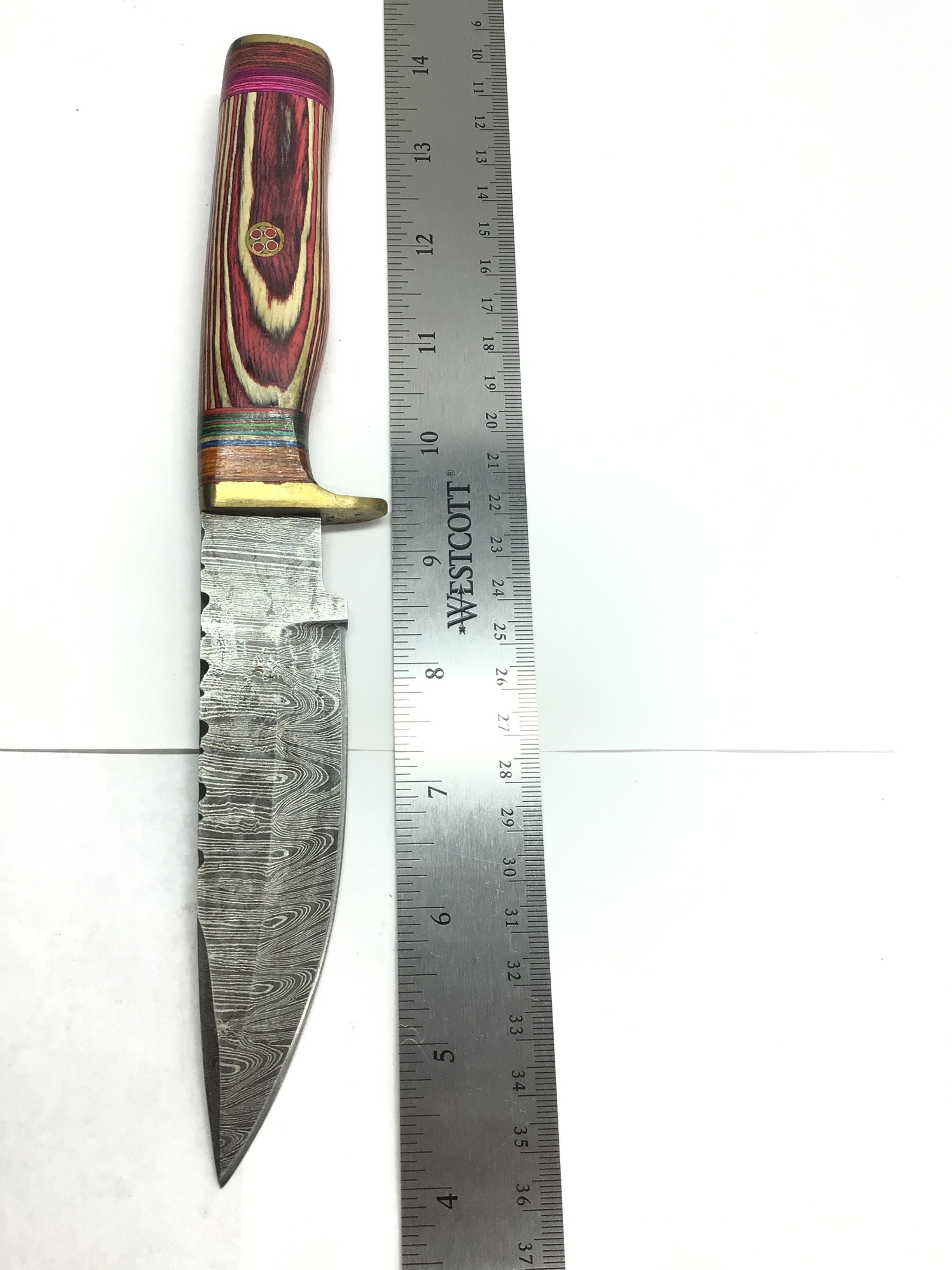 Damascus skinning knife