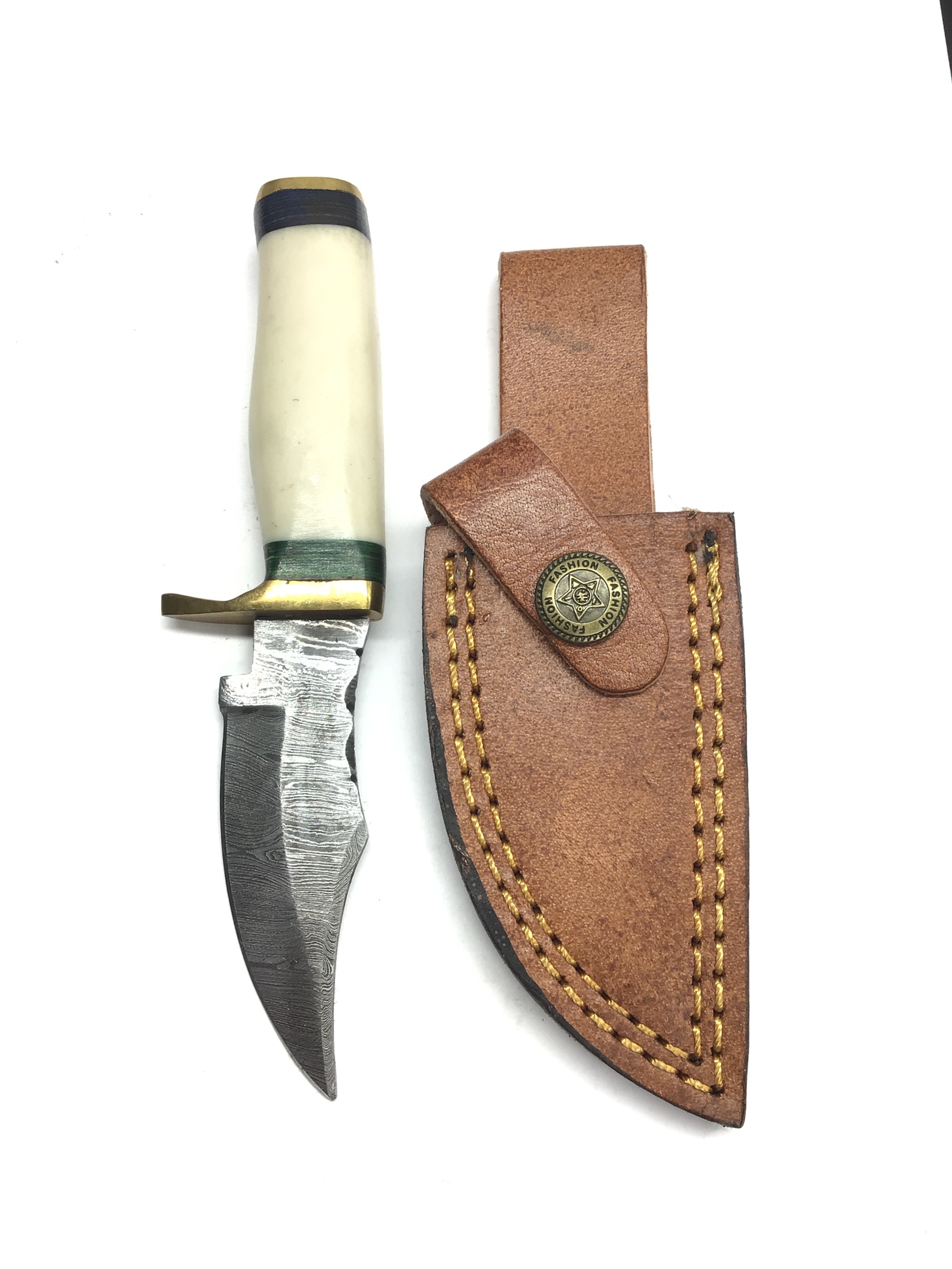 Damascus skinning knife