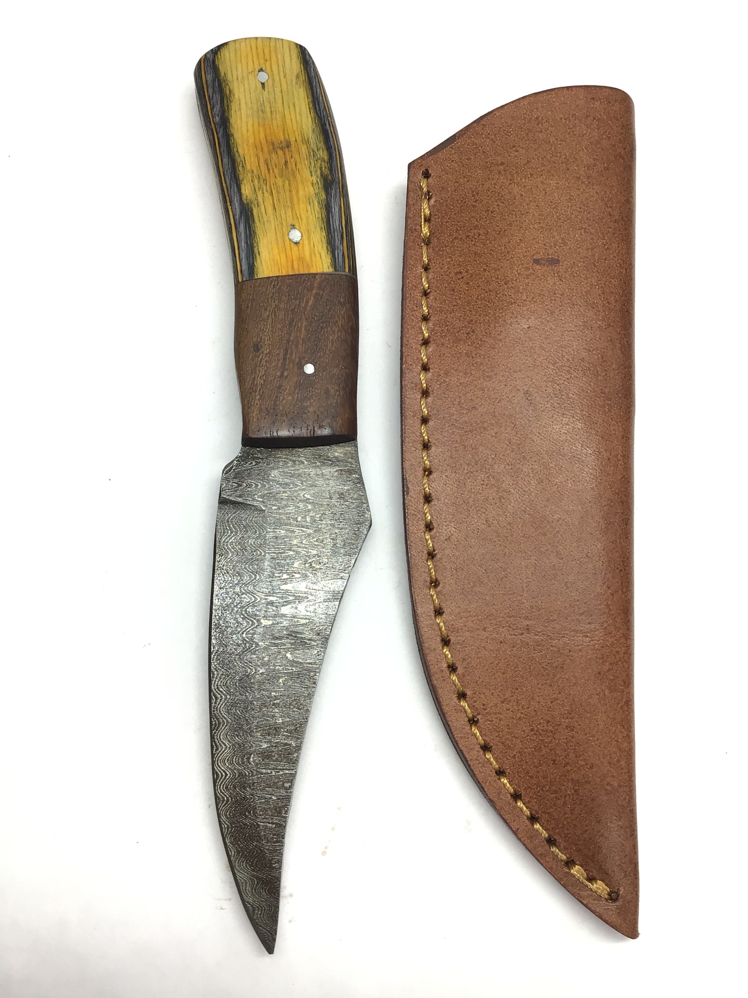 Damascus skinning knife