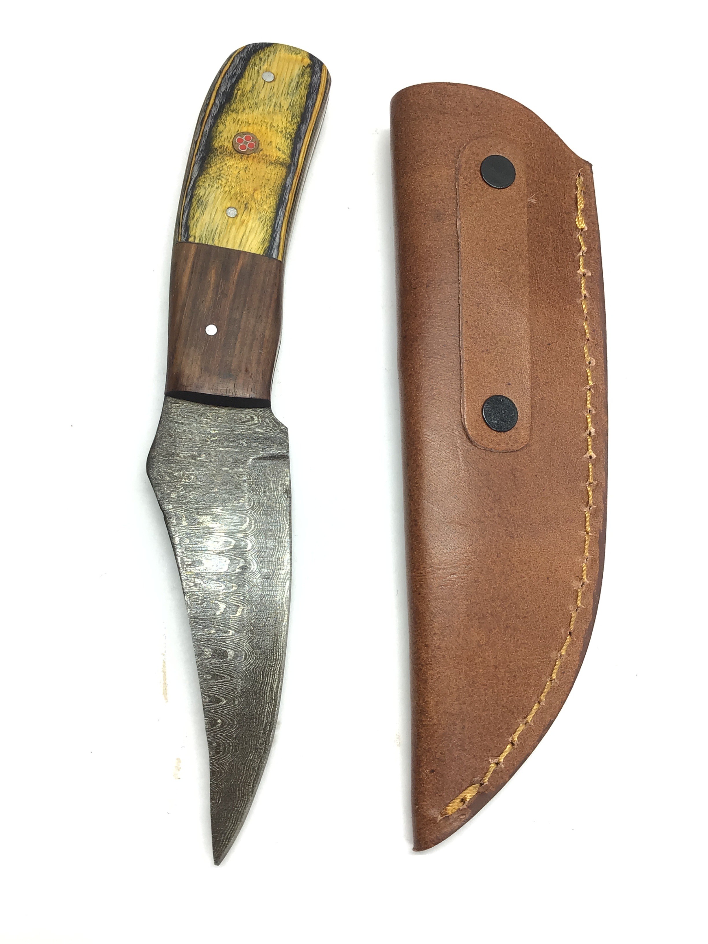 Damascus skinning knife