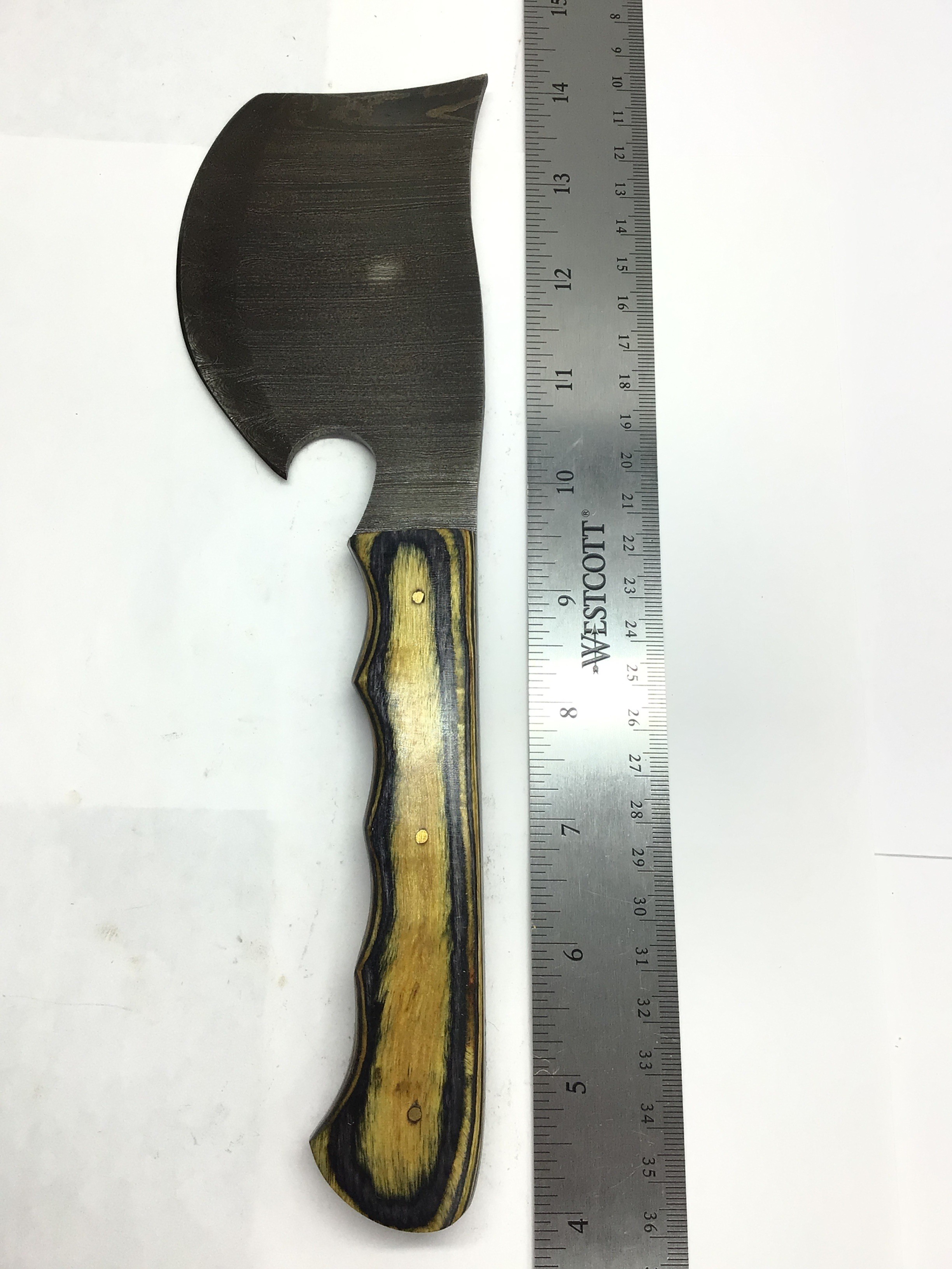 Damascus hunting/throwing axe