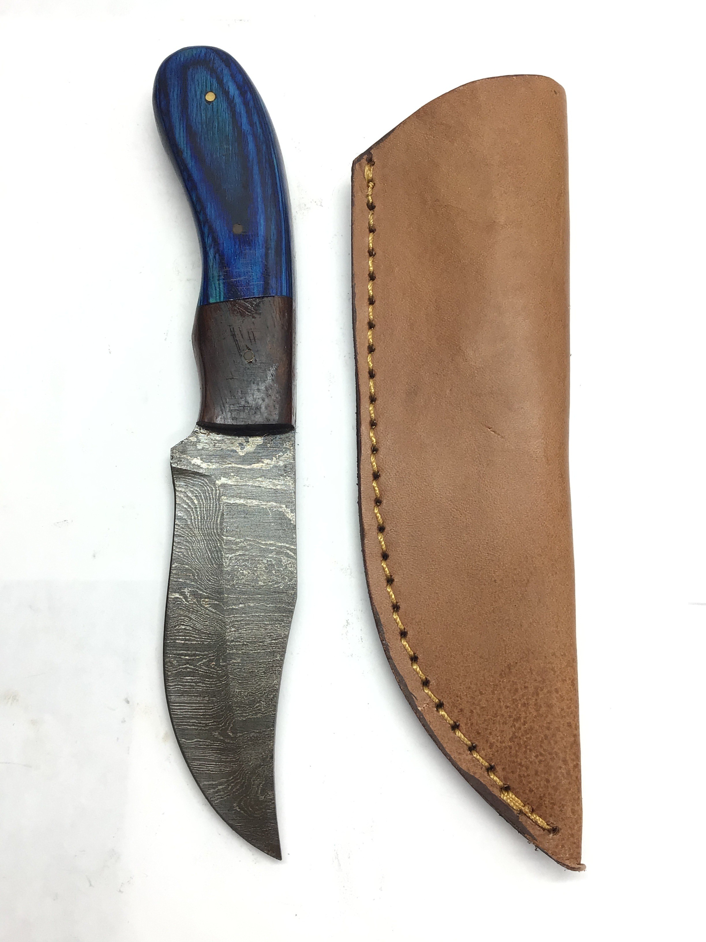 Damascus skinning knife