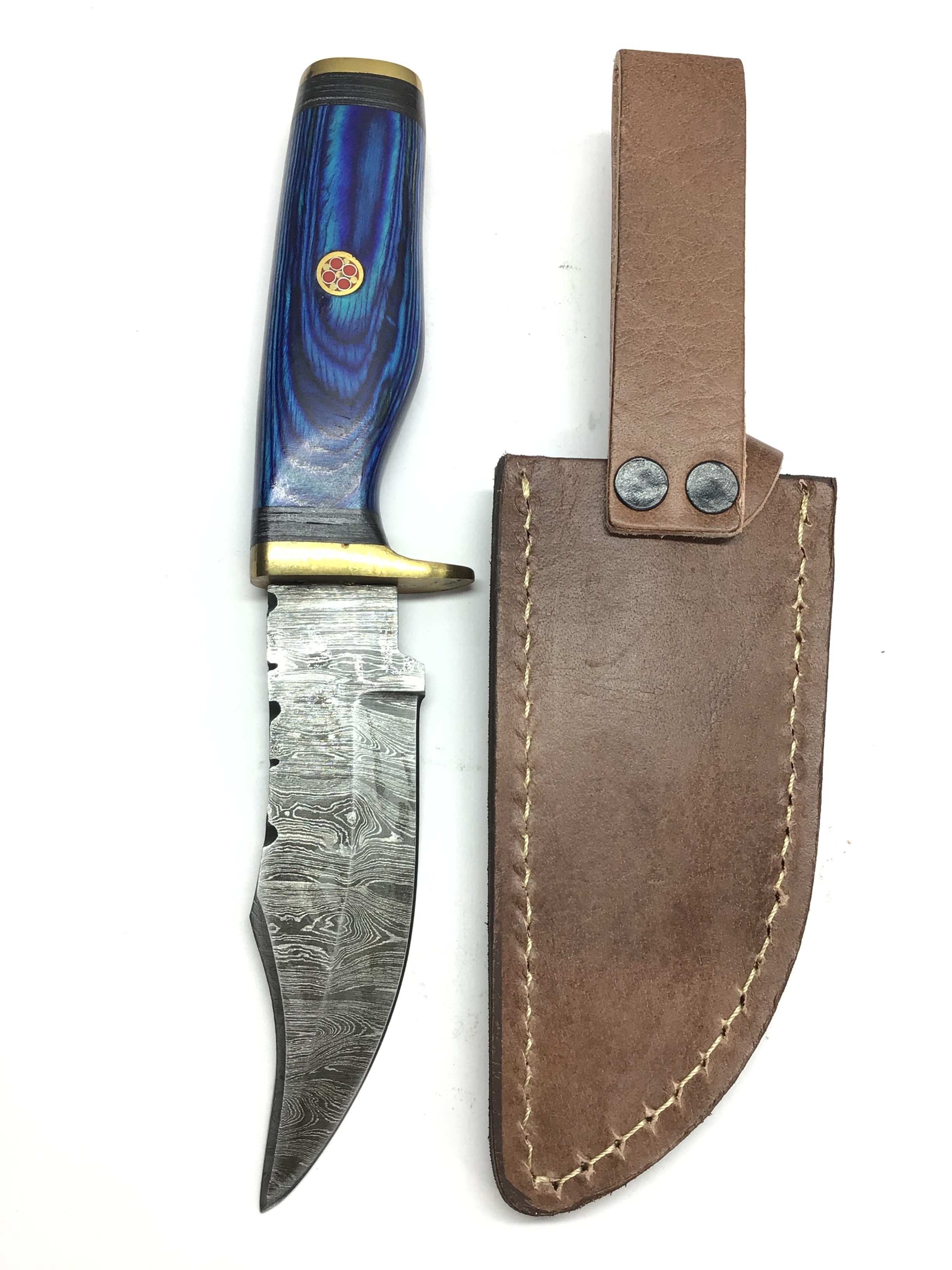 Damascus skinning knife