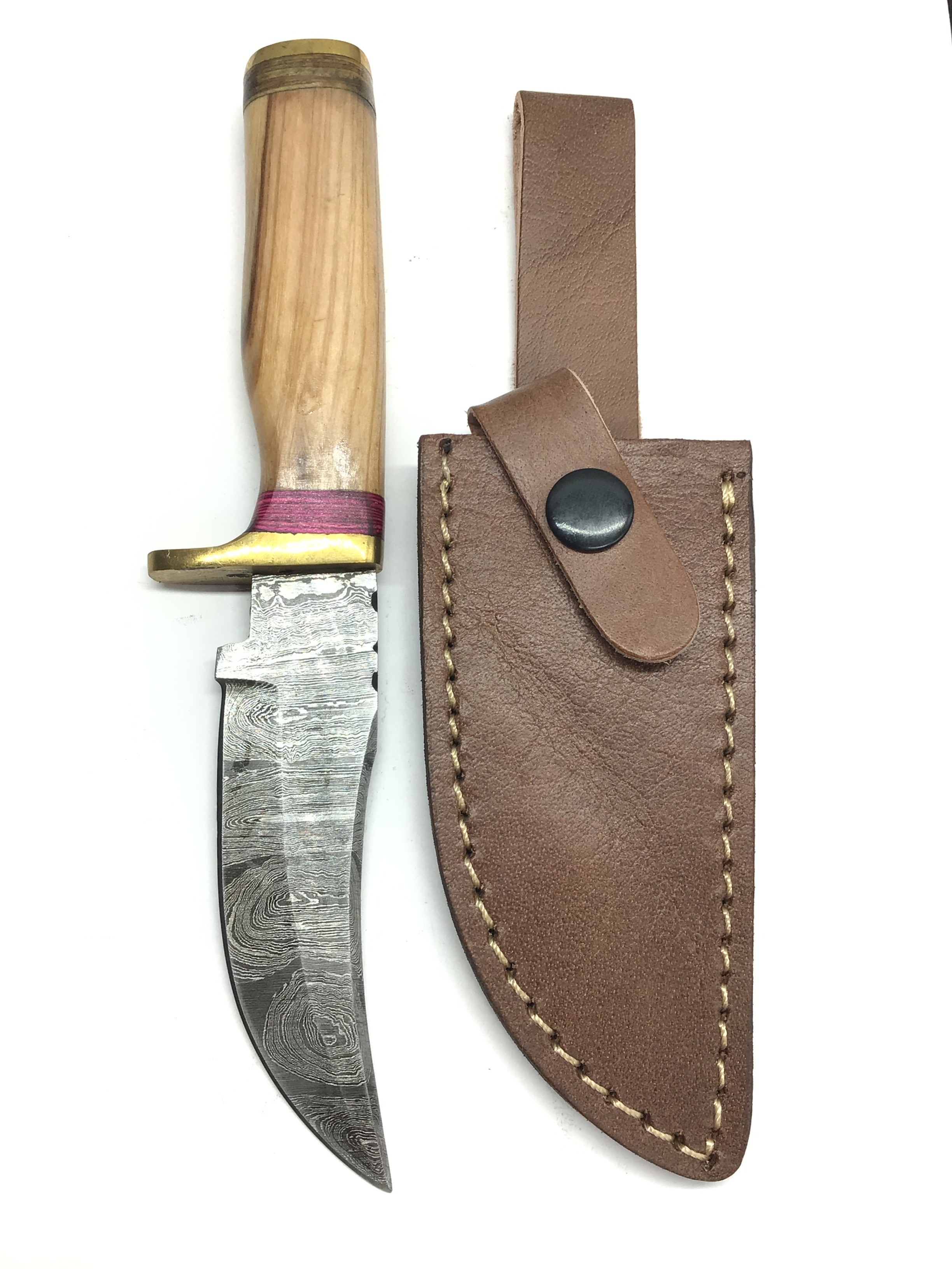Damascus skinning knife