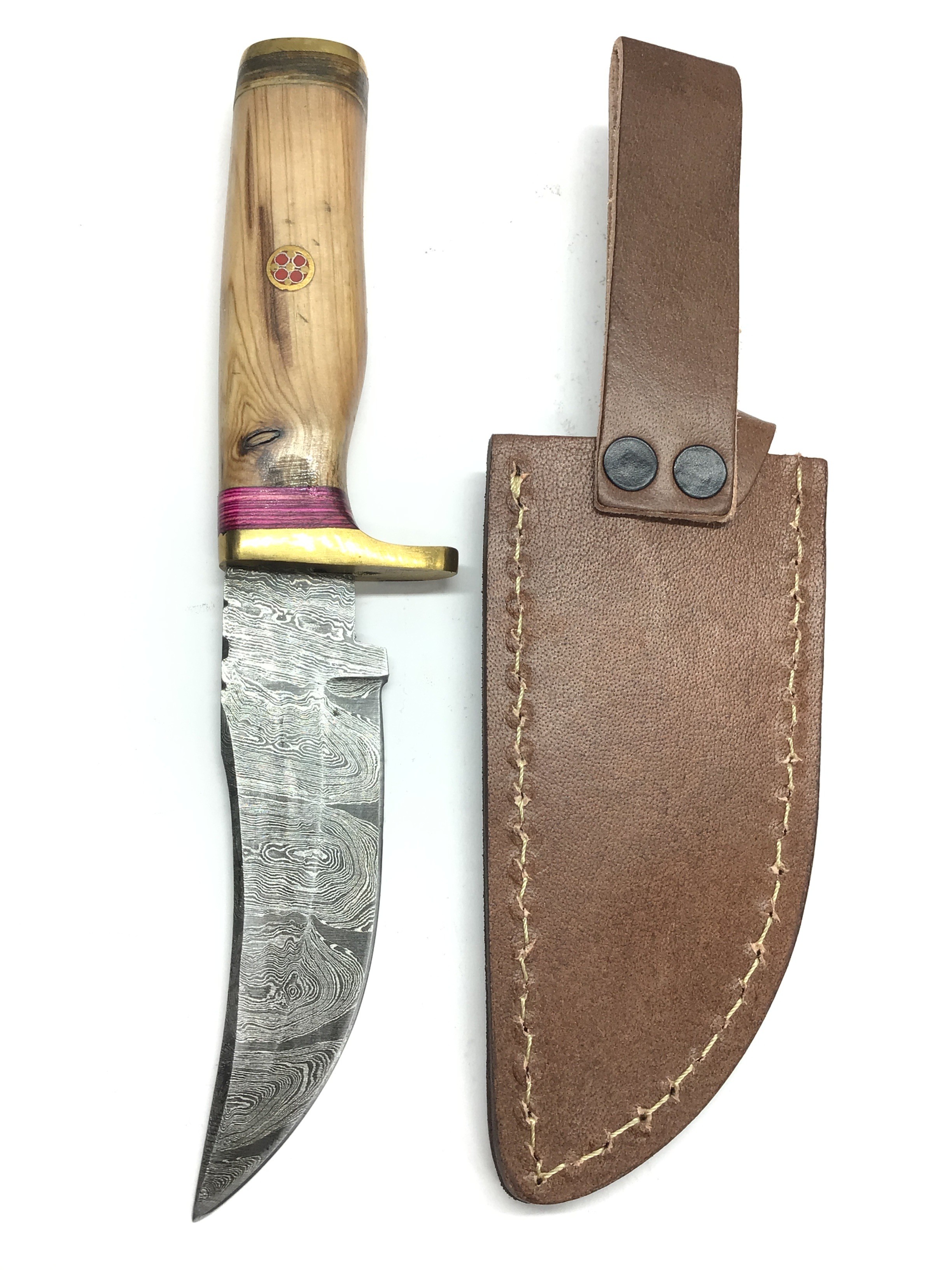 Damascus skinning knife