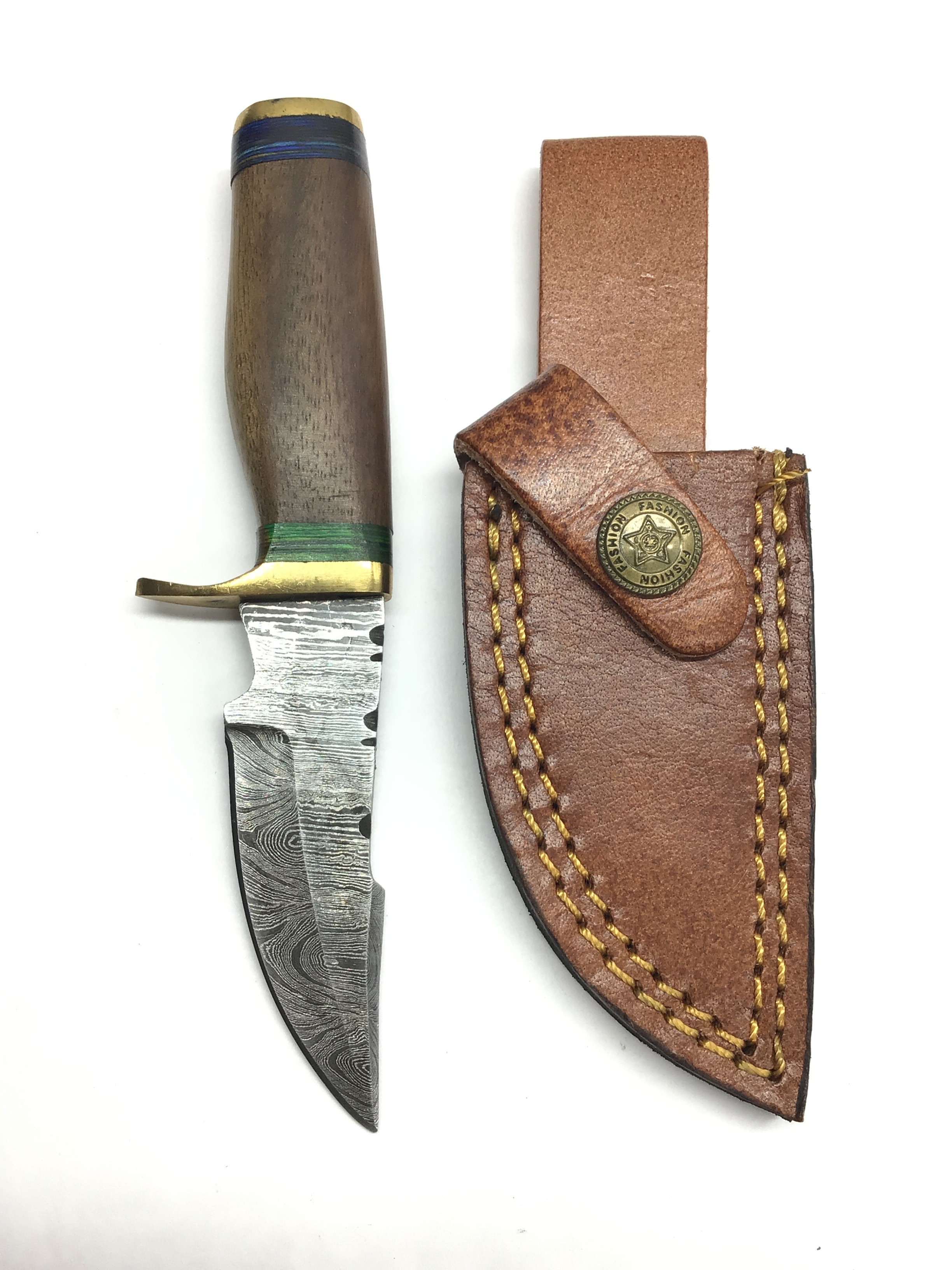 Damascus skinning knife