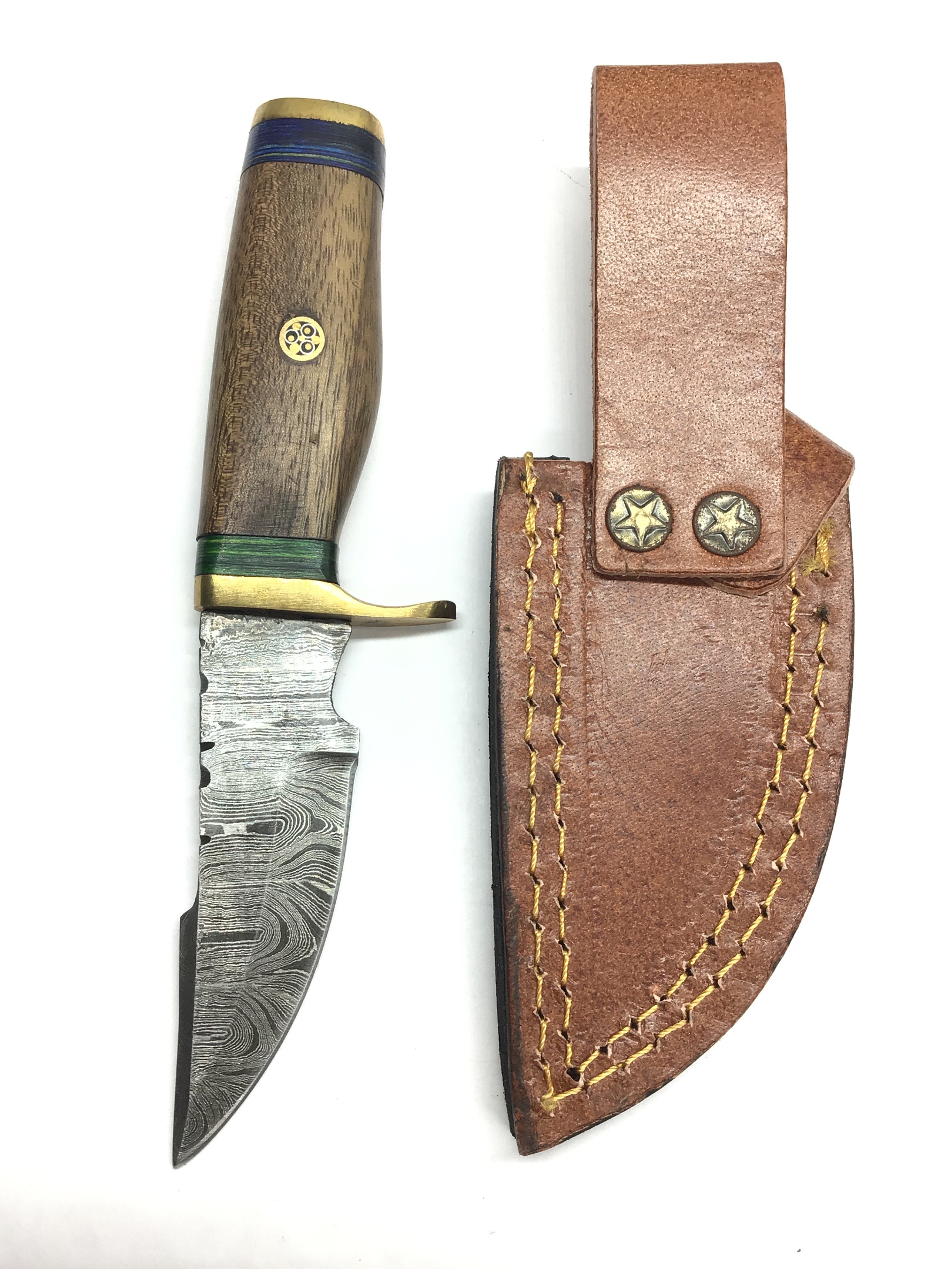 Damascus skinning knife