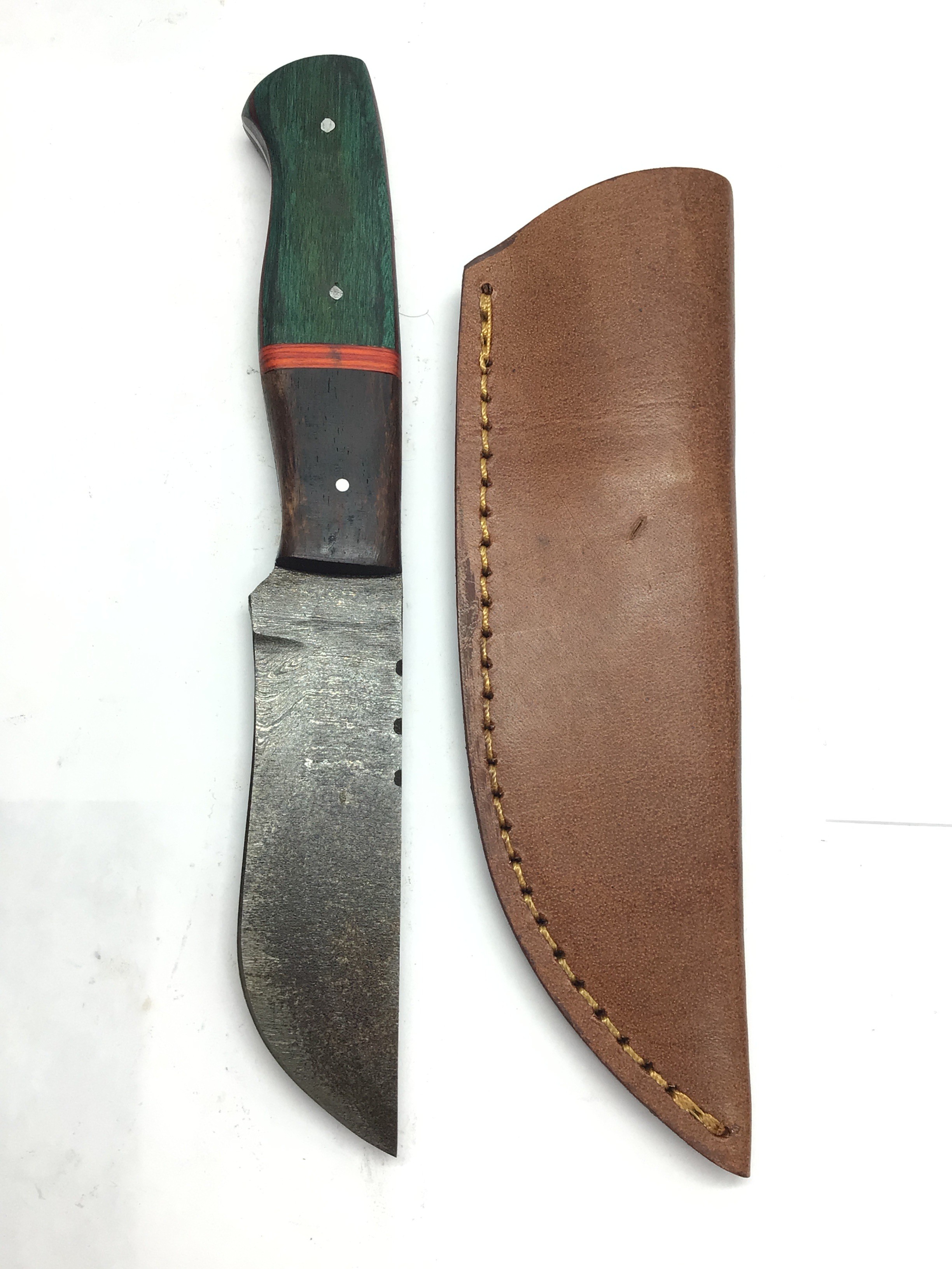 Damascus skinning knife