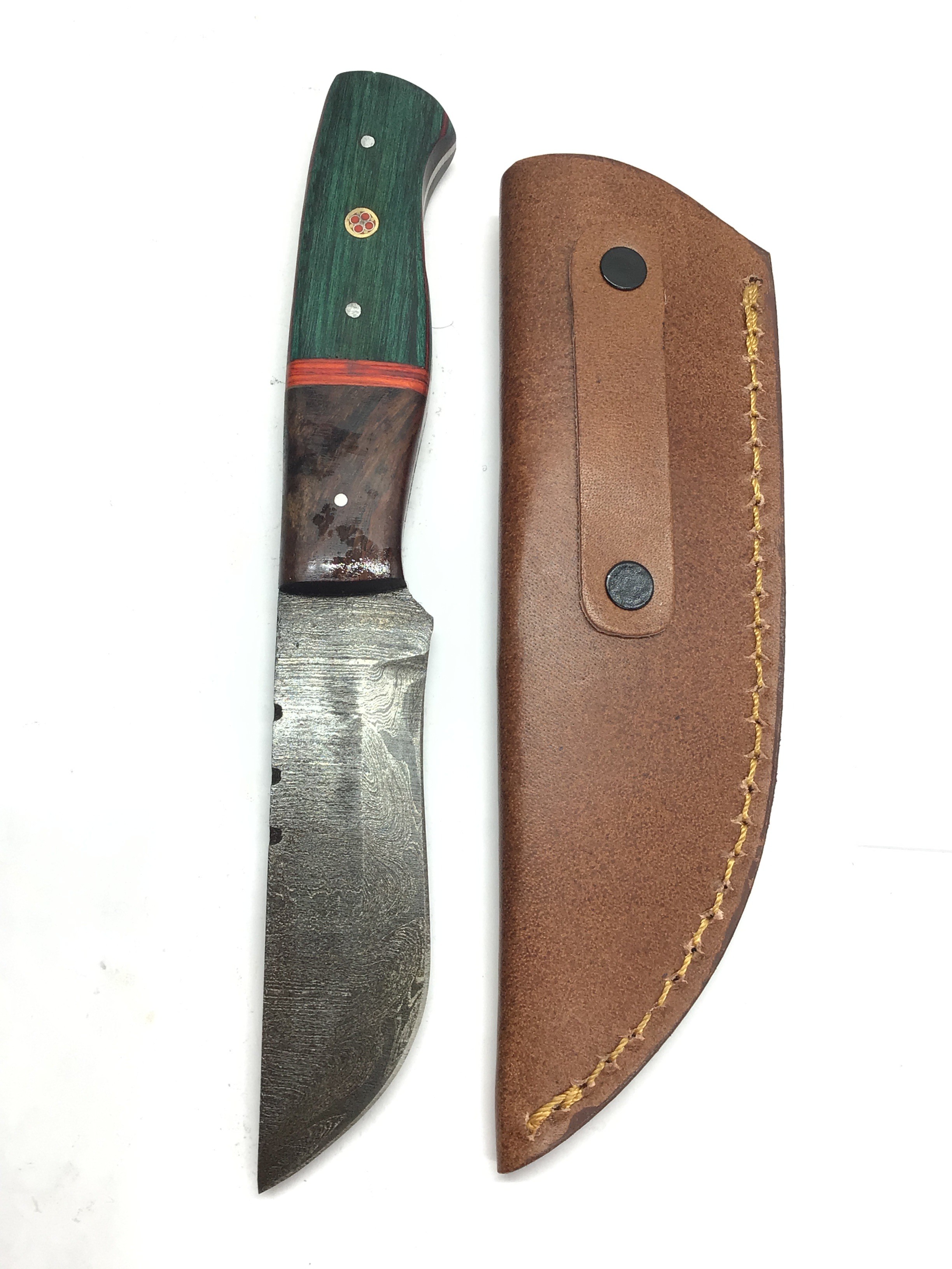 Damascus skinning knife