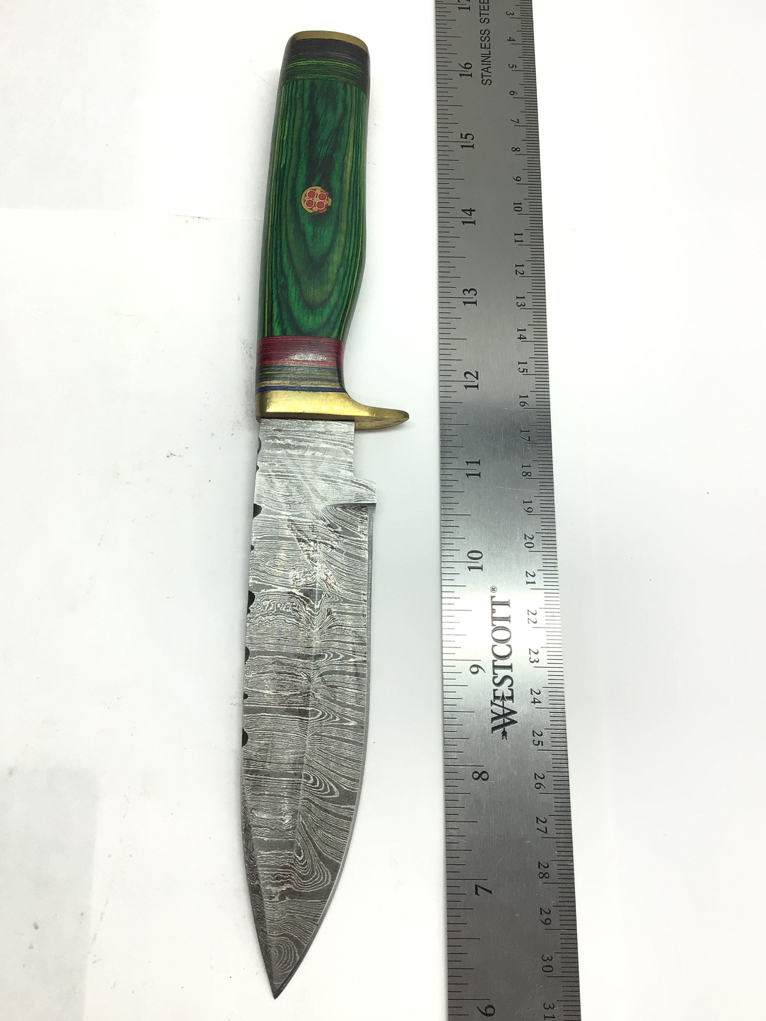 Damascus skinning knife