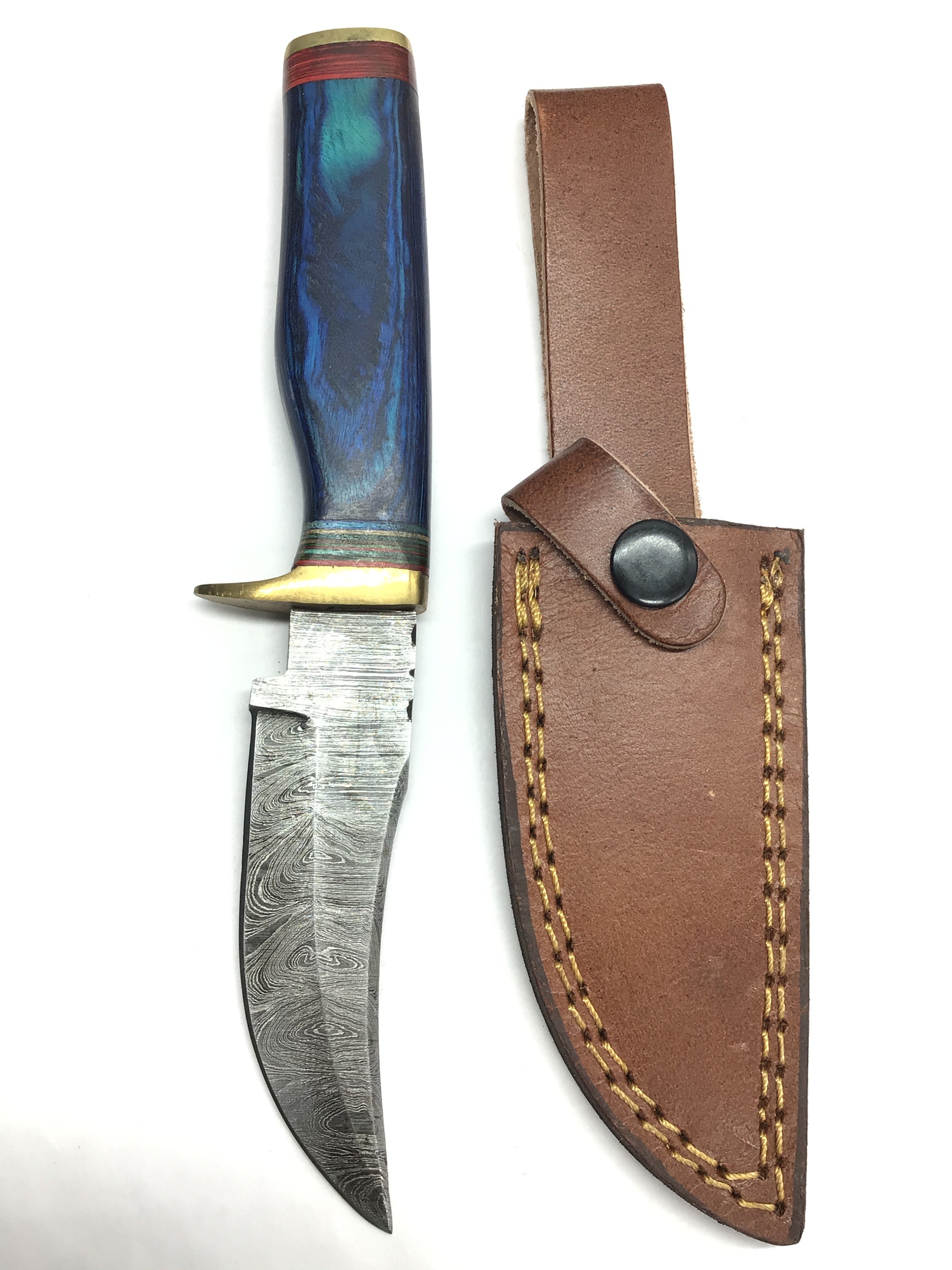 Damascus skinning knife