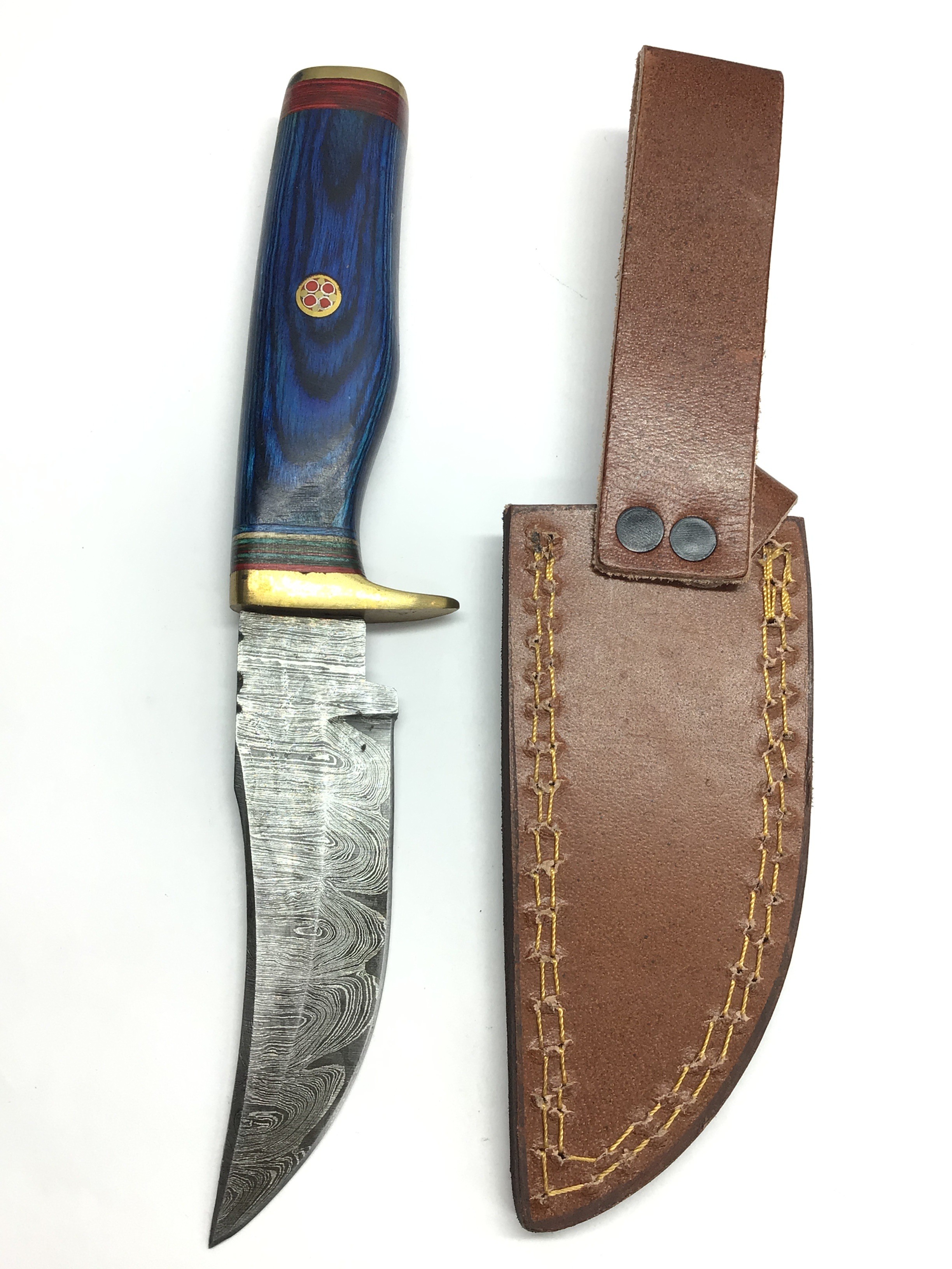 Damascus skinning knife