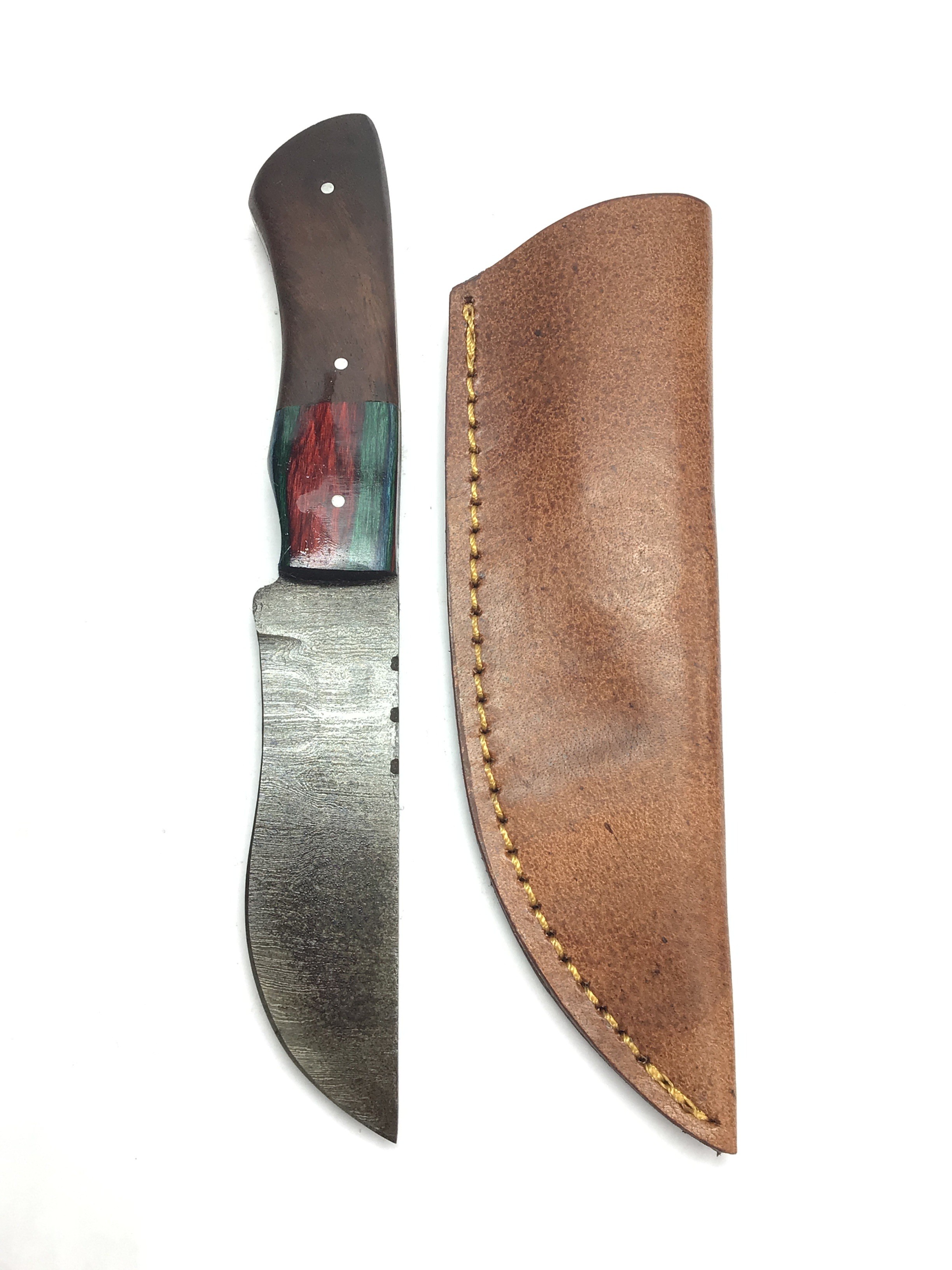 Damascus skinning knife