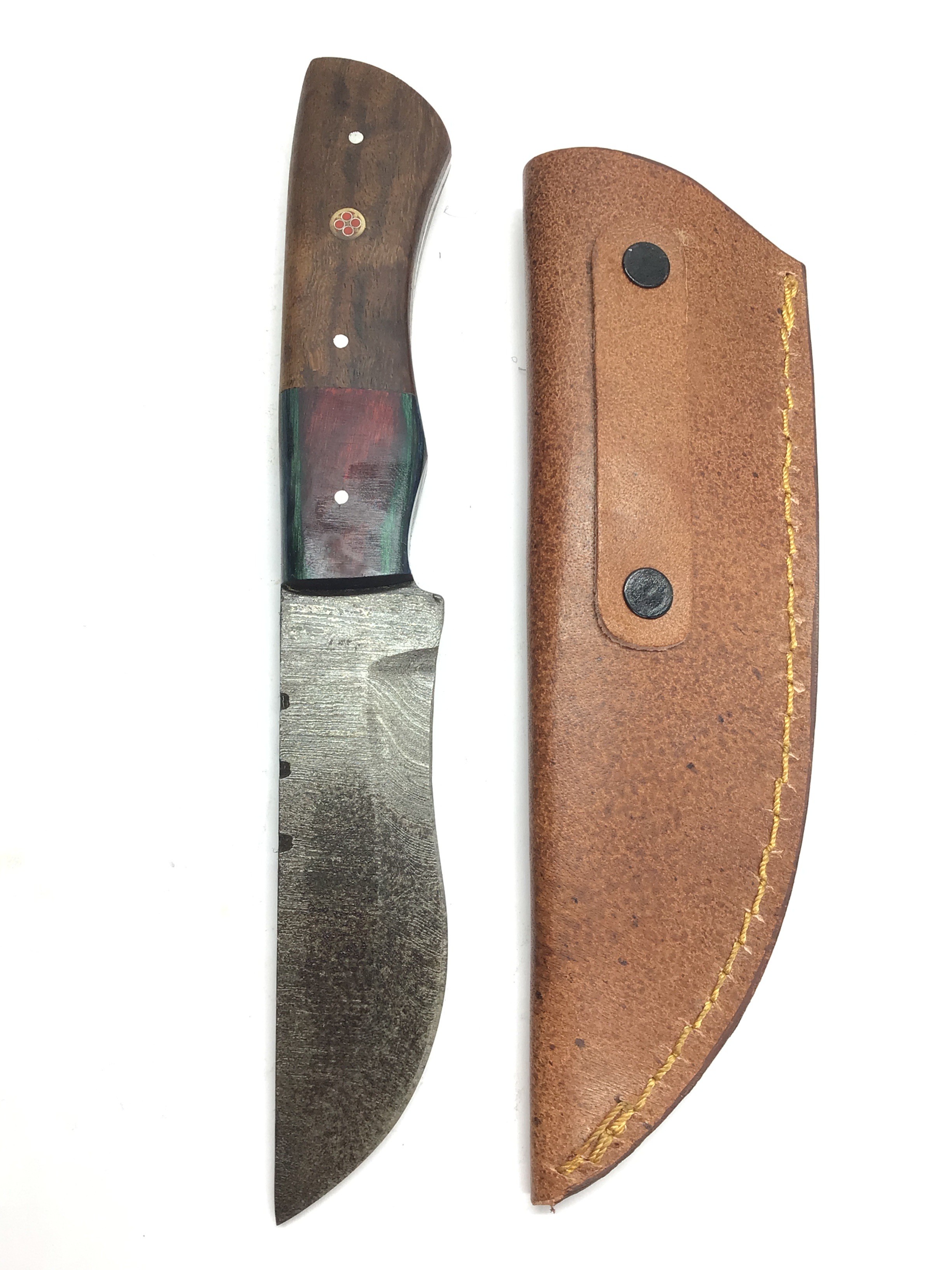 Damascus skinning knife