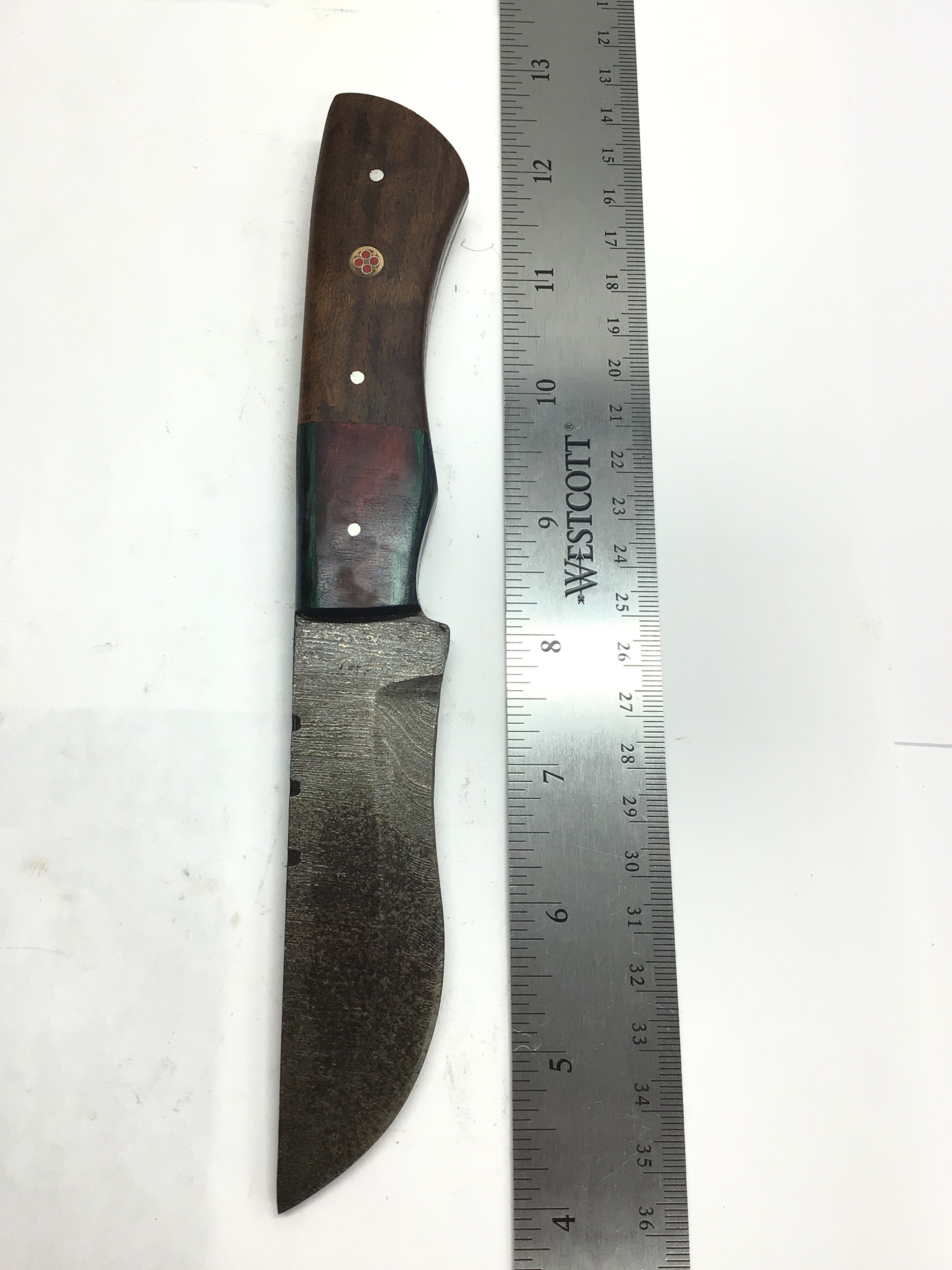 Damascus skinning knife