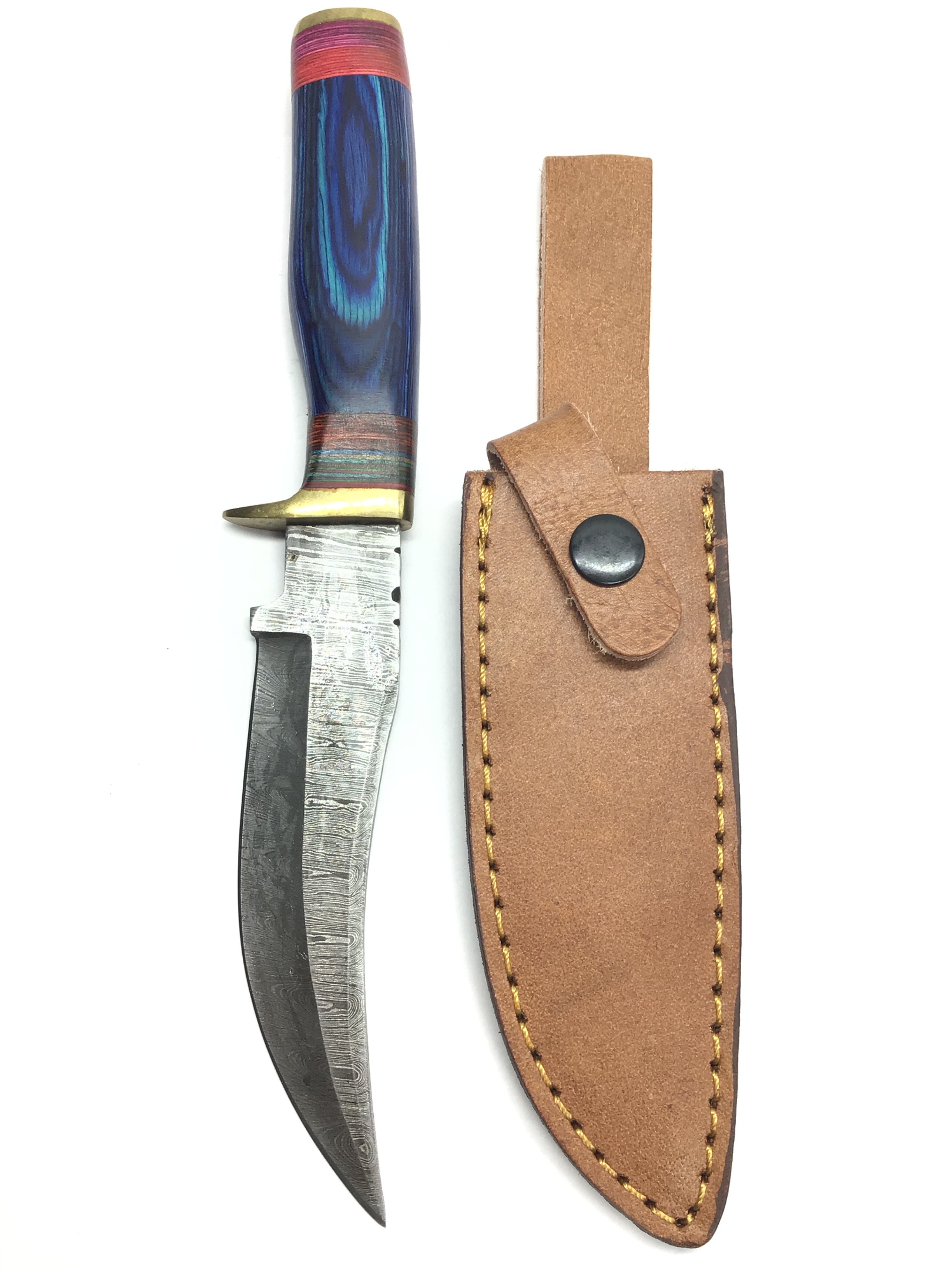 Damascus skinning knife