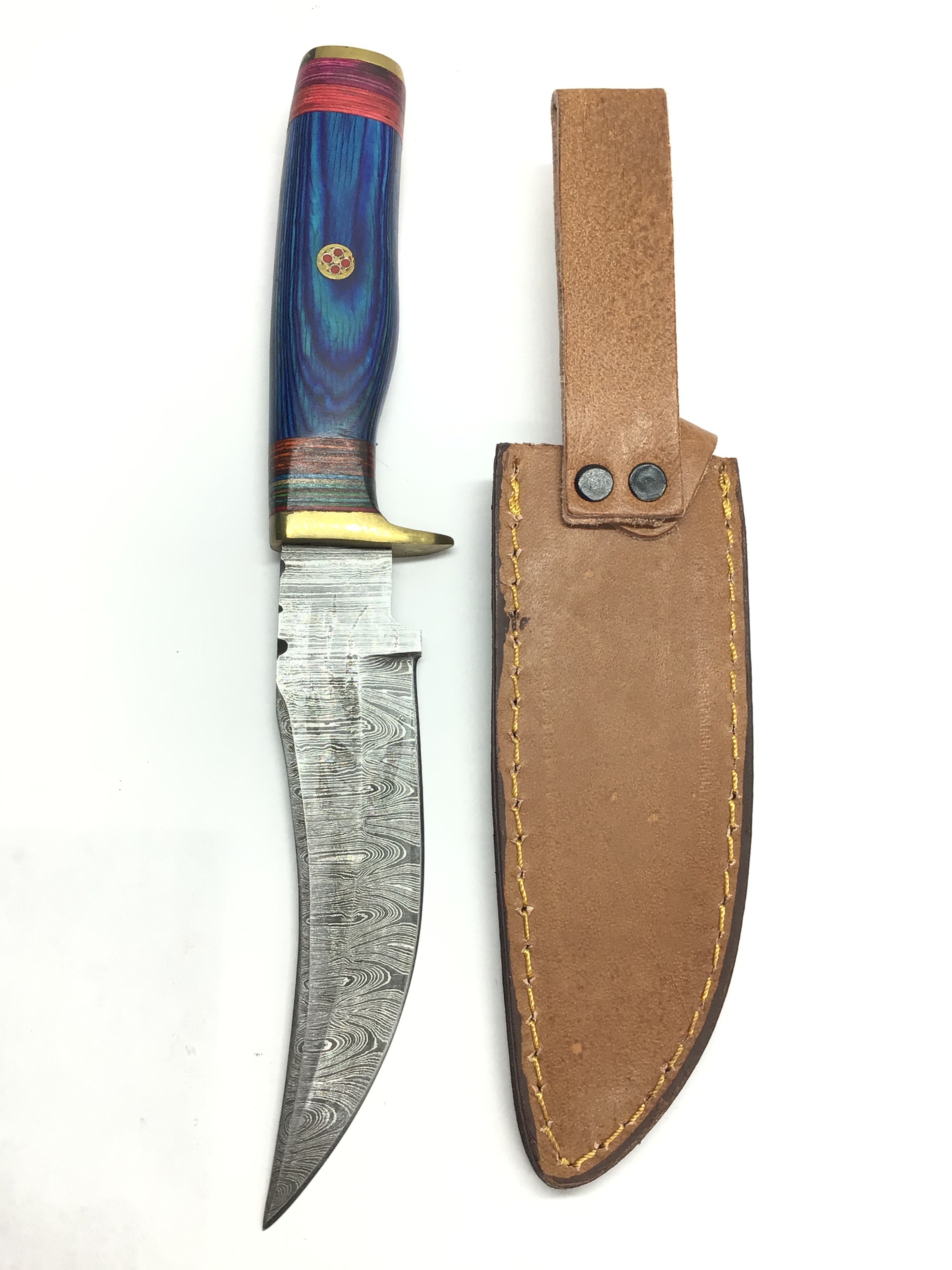 Damascus skinning knife