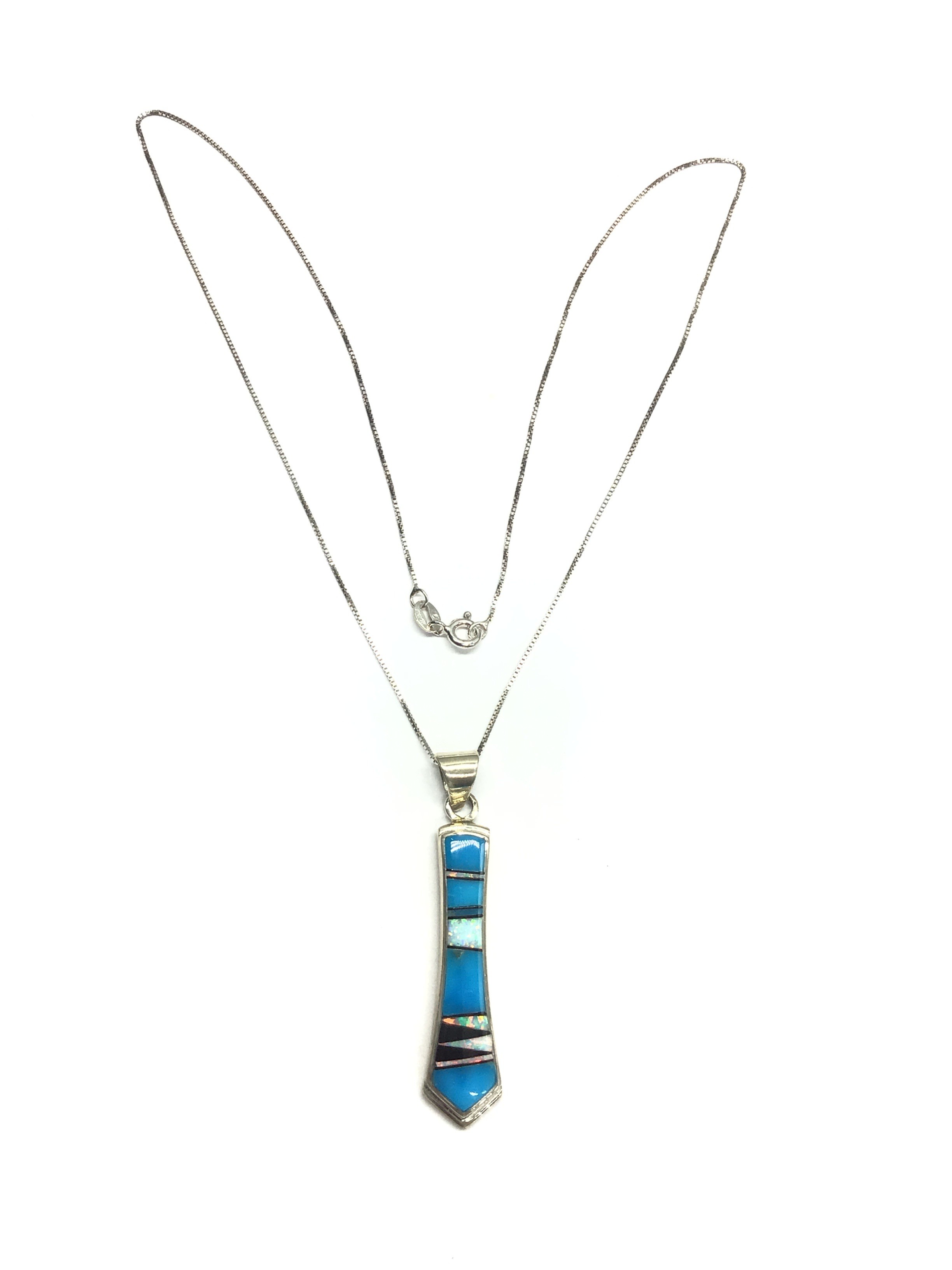Navajo necklace with handmade pendant.