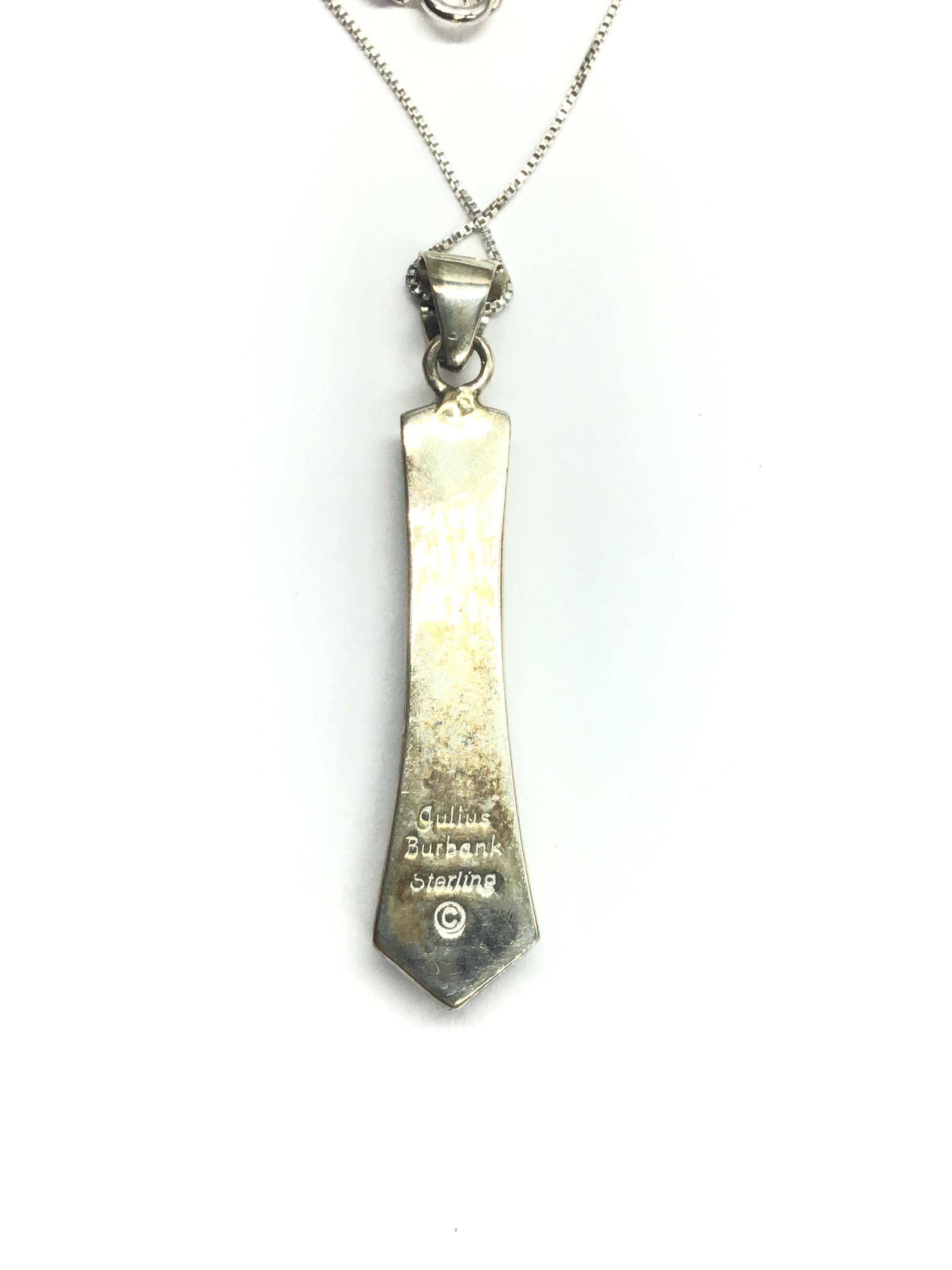 Navajo necklace with handmade pendant.
