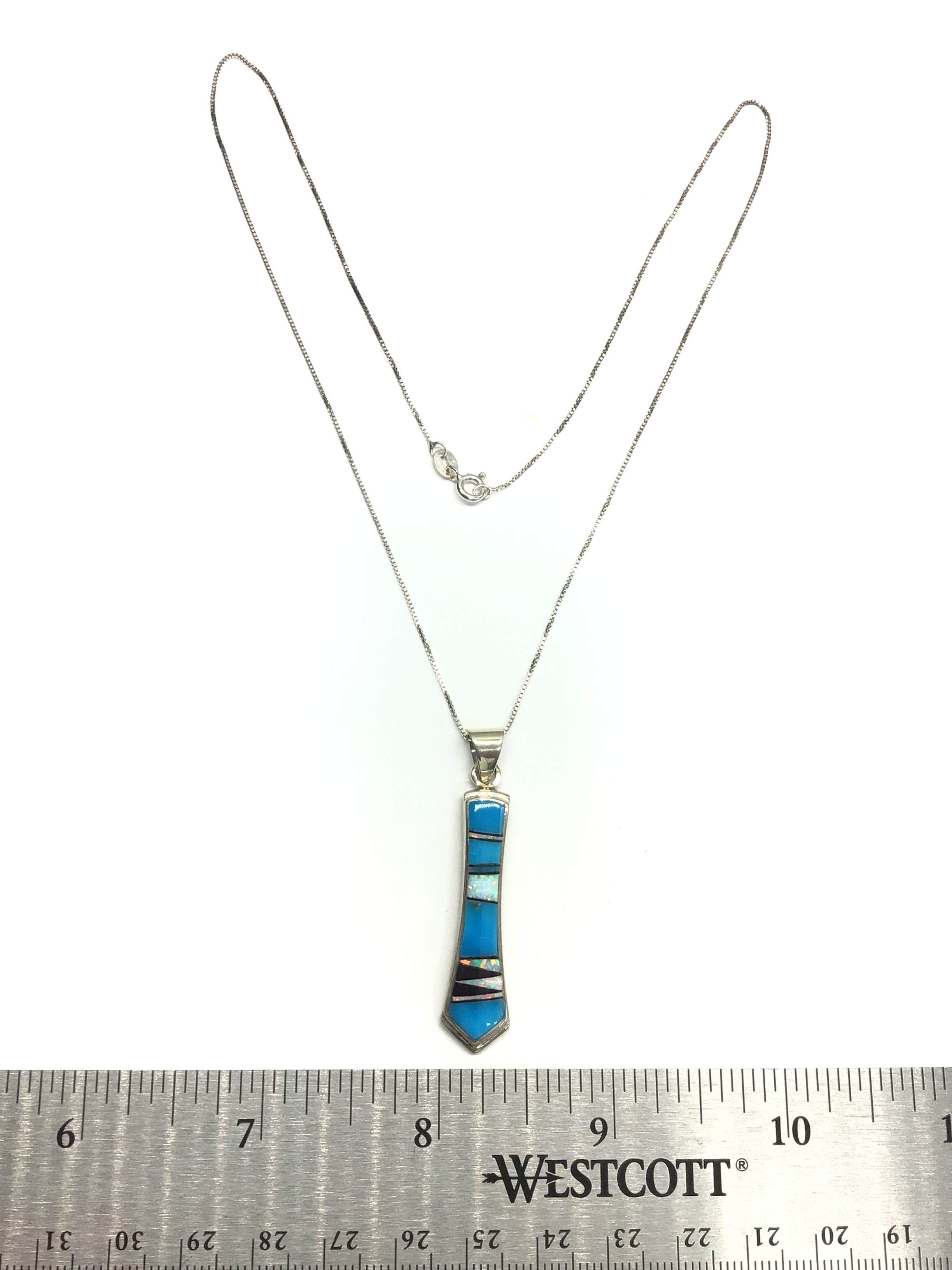 Navajo necklace with handmade pendant.