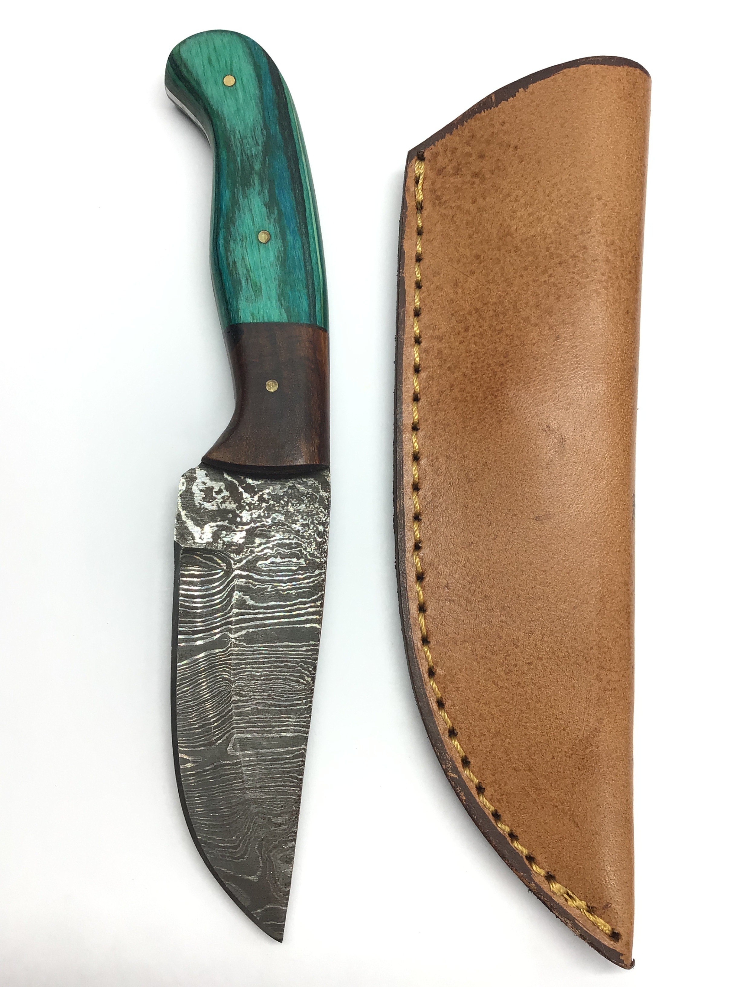Damascus skinning knife