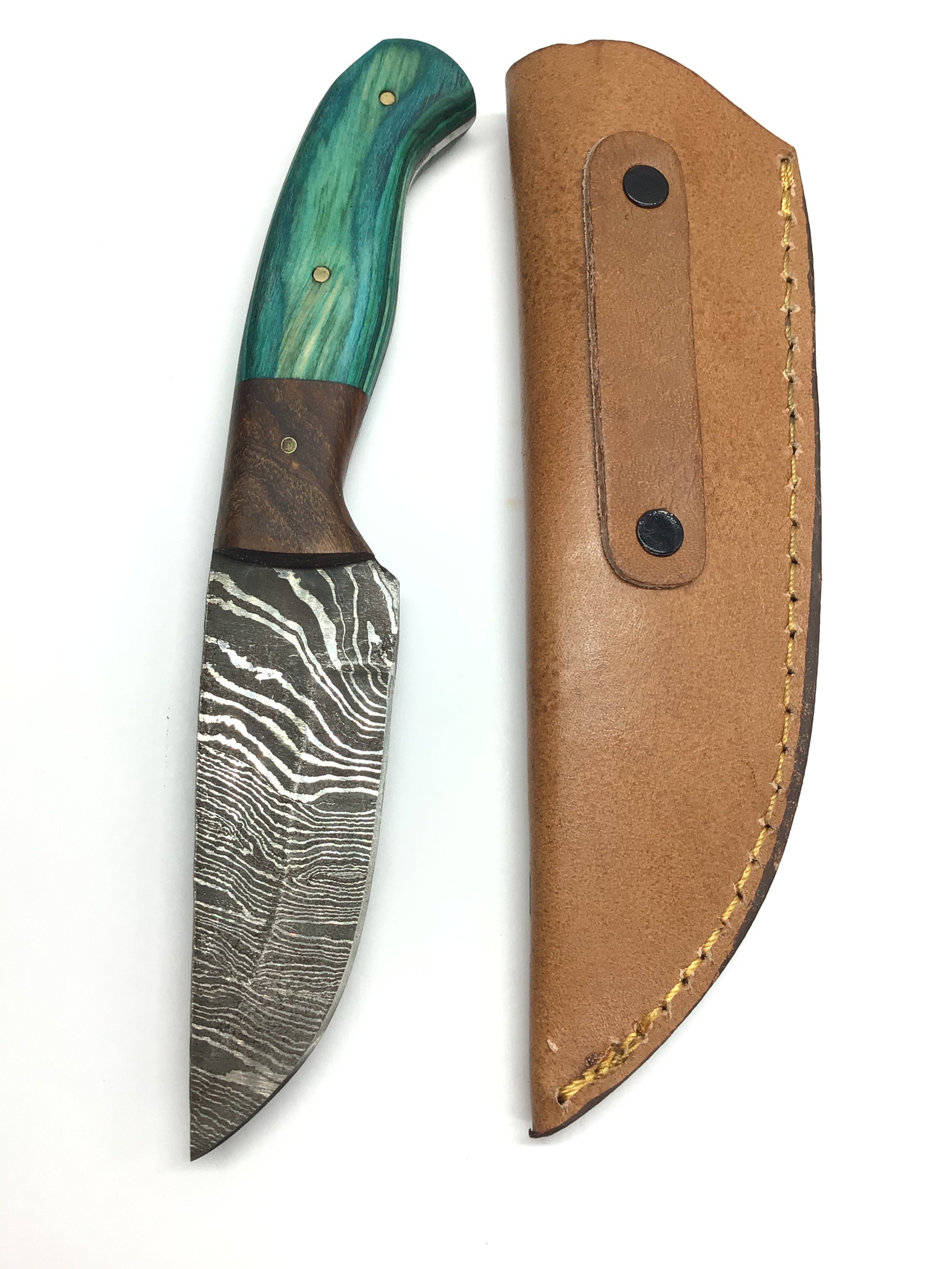 Damascus skinning knife