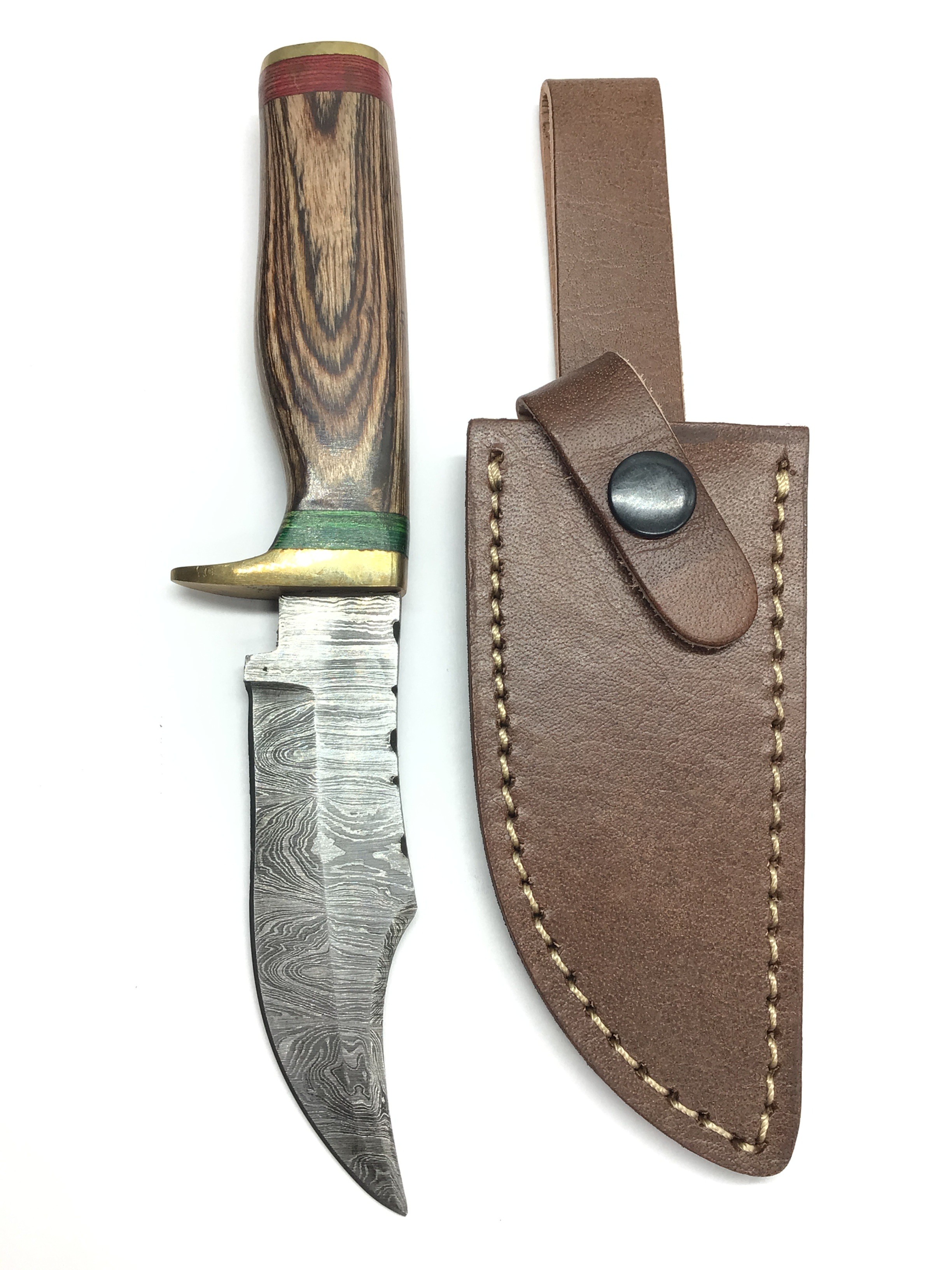 Damascus skinning knife