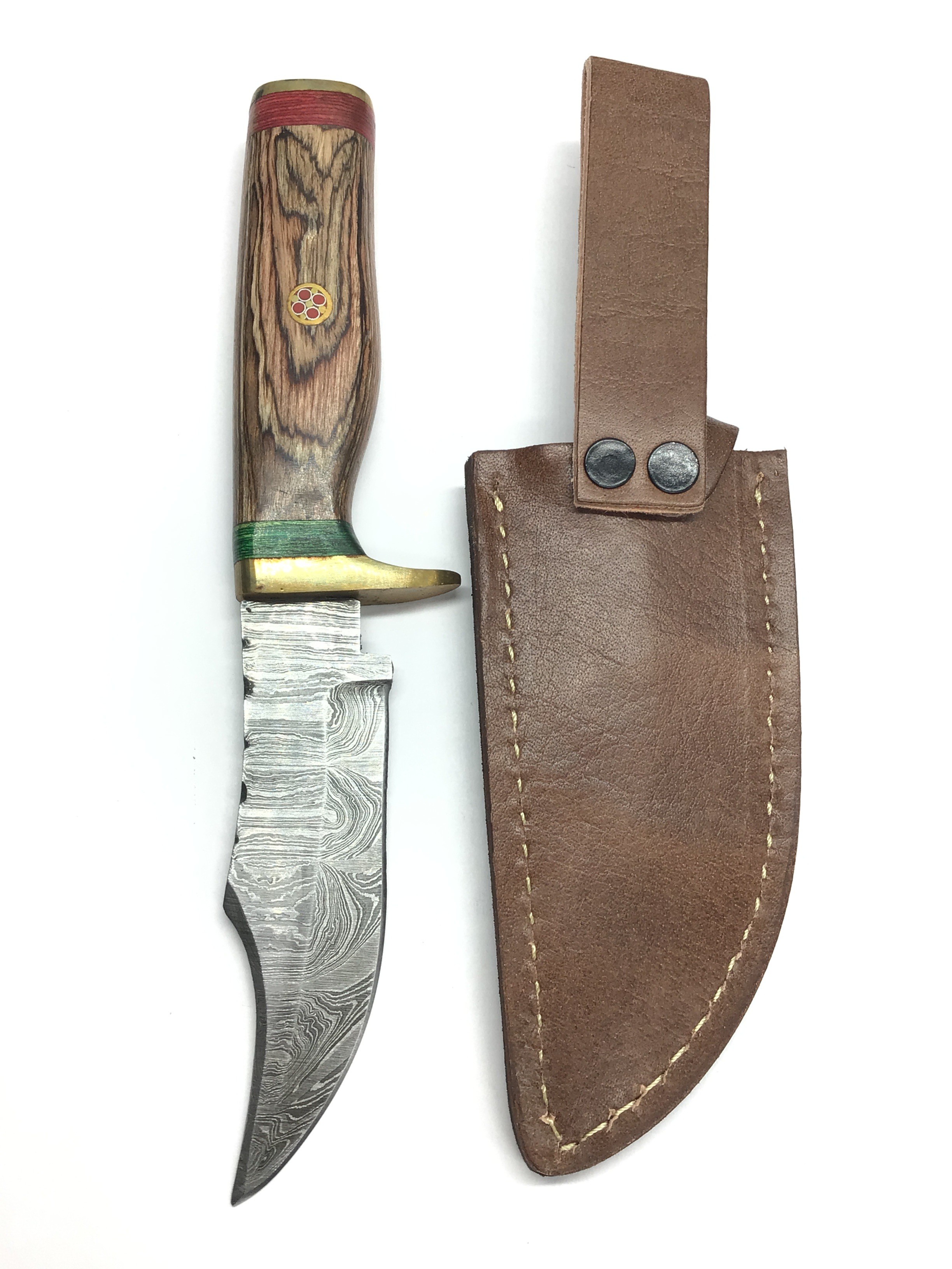 Damascus skinning knife