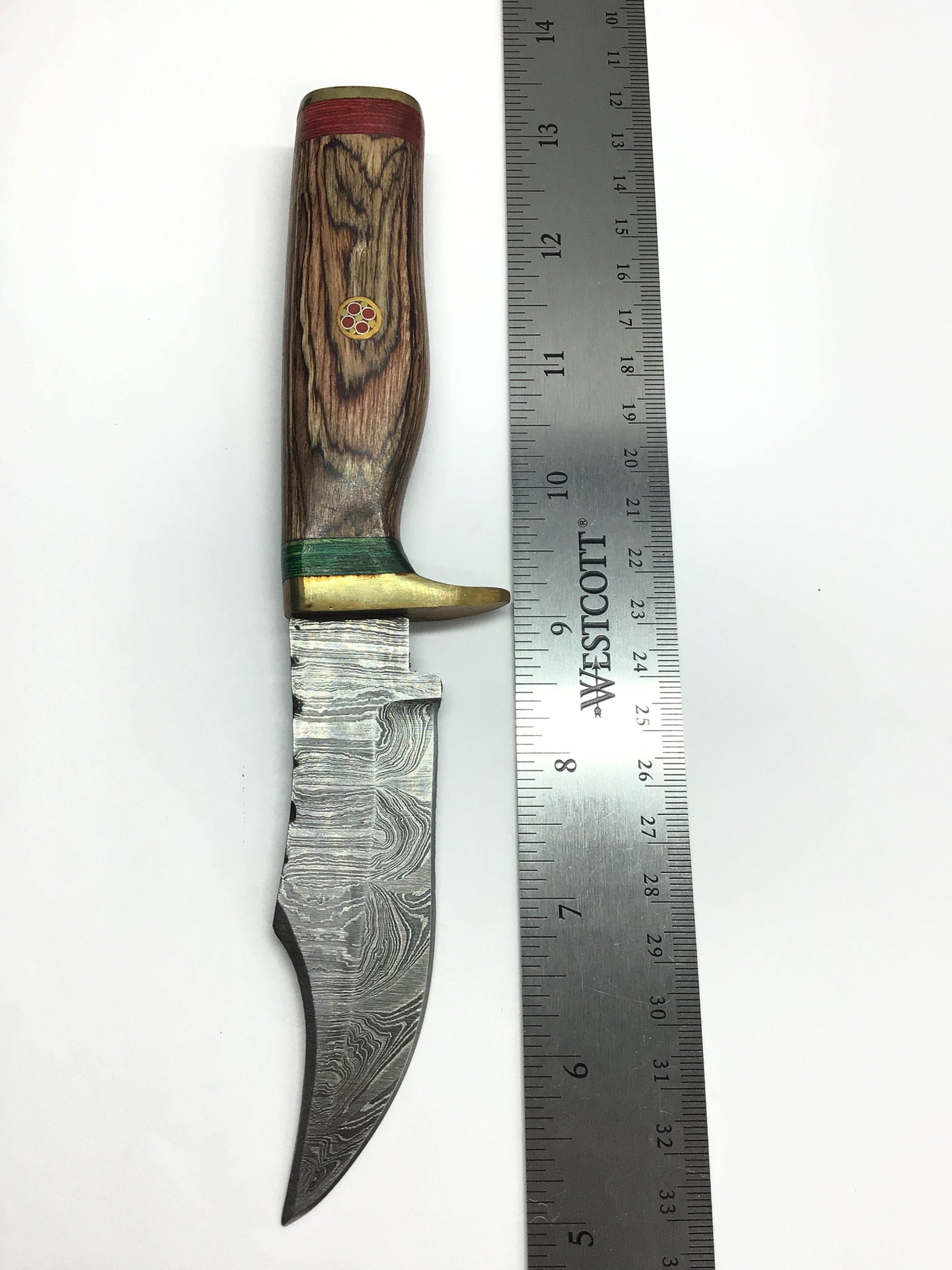 Damascus skinning knife