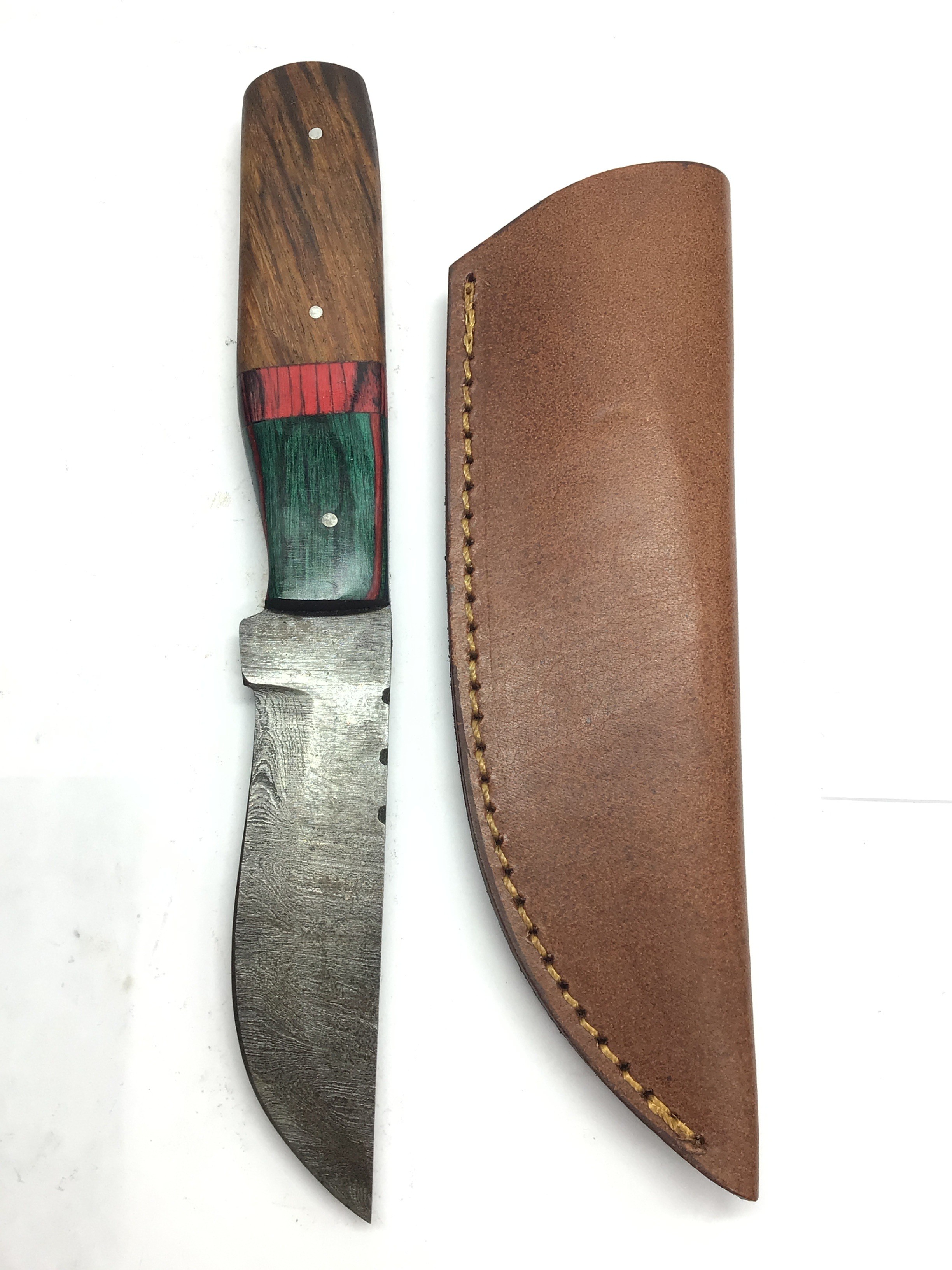 Damascus skinning knife