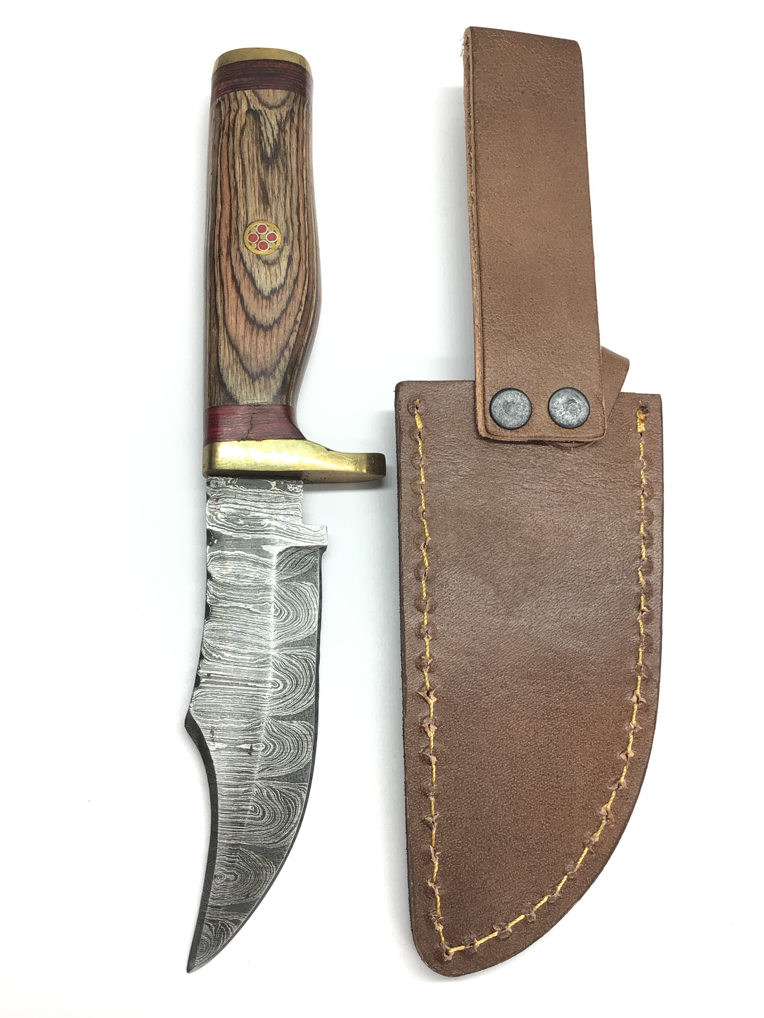 Damascus skinning knife