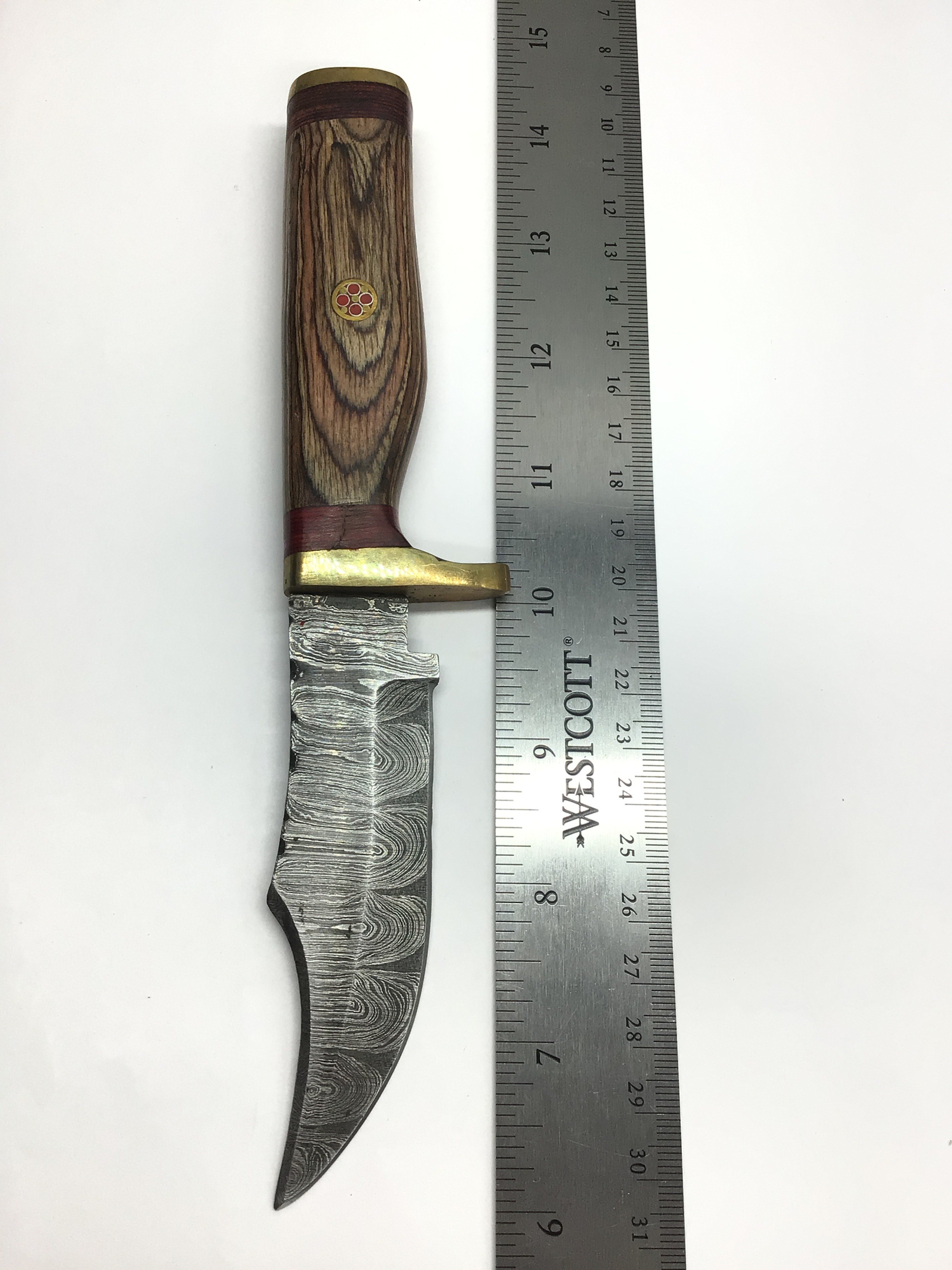 Damascus skinning knife