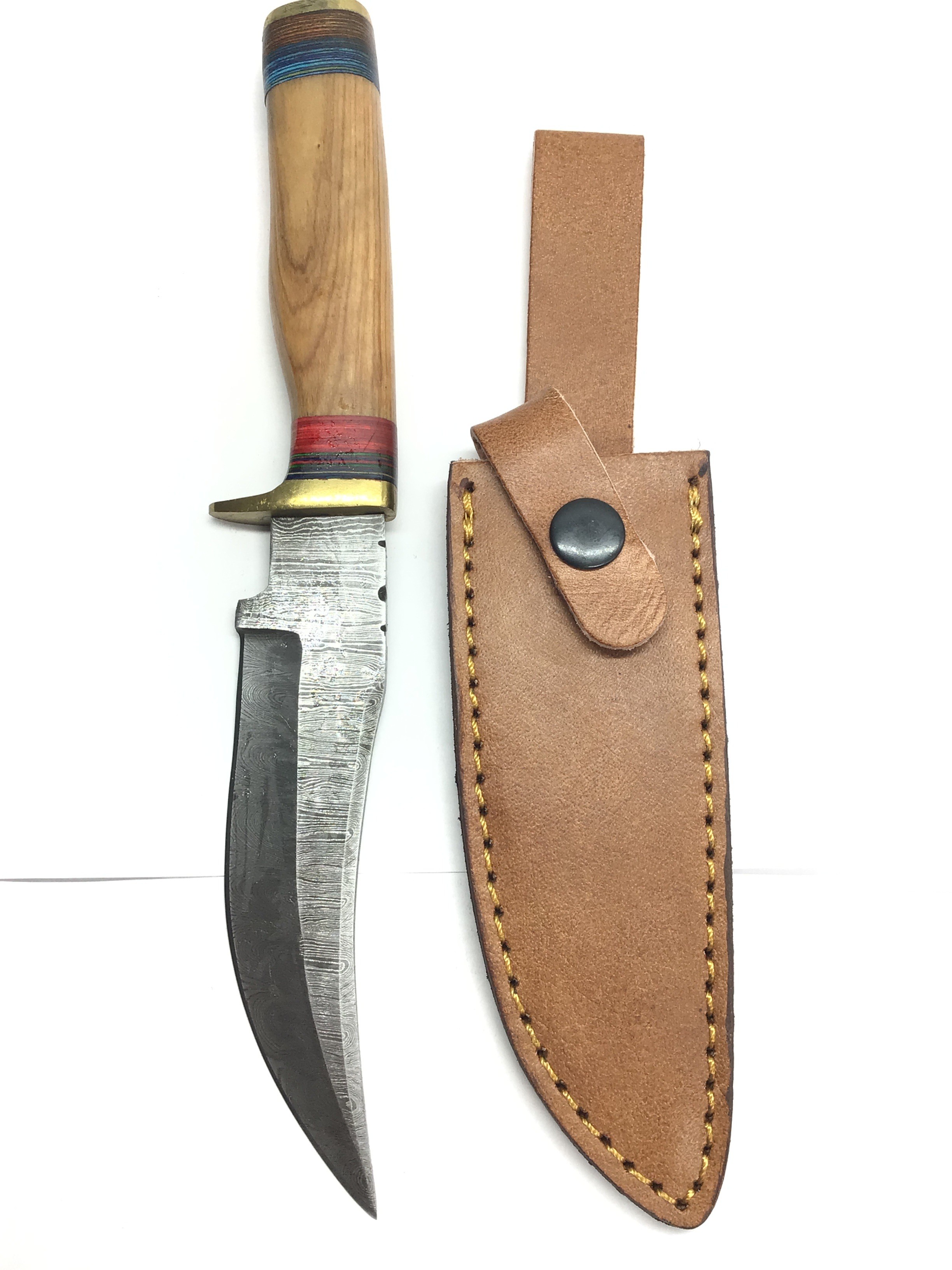 Damascus skinning knife