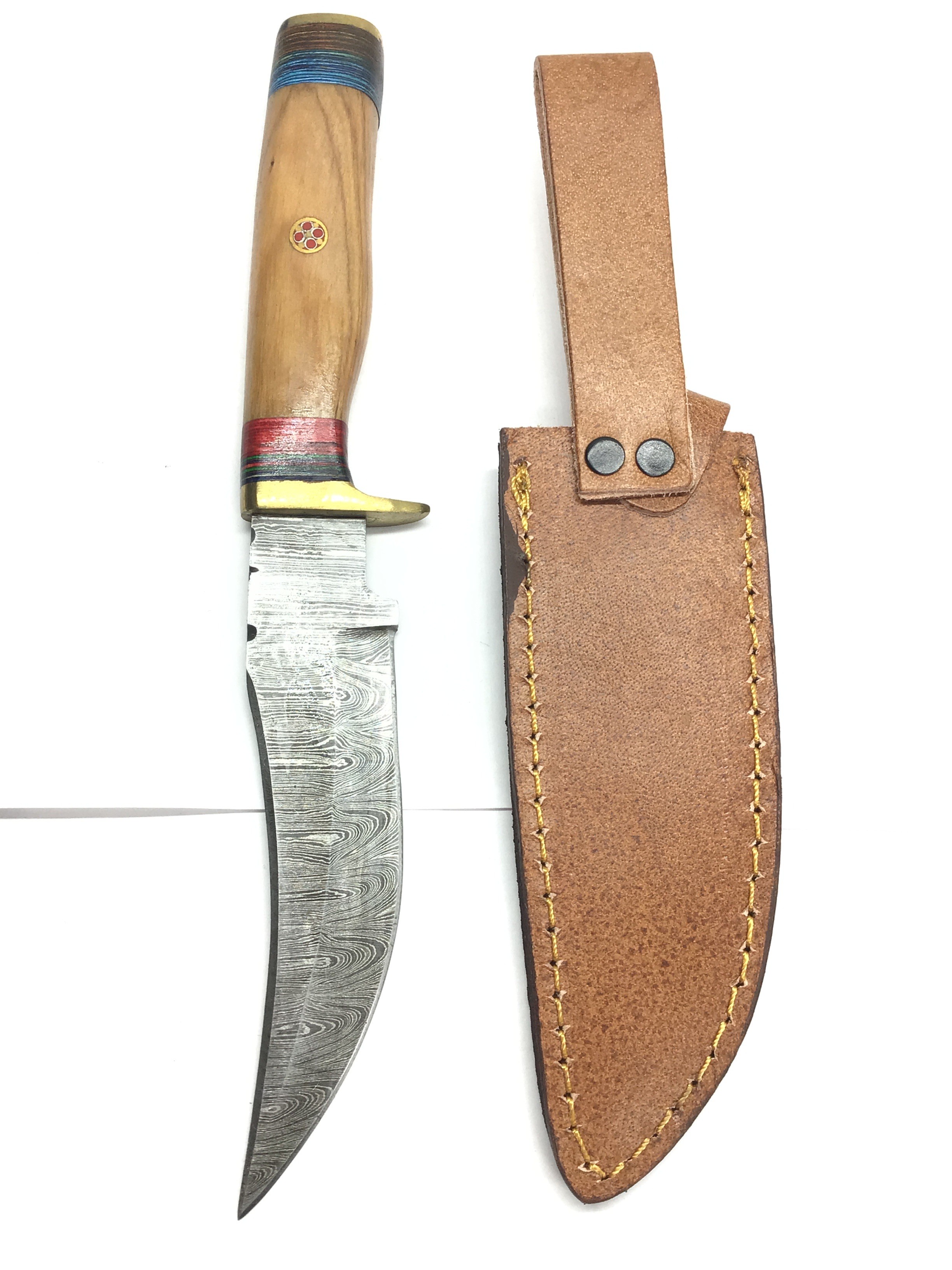 Damascus skinning knife