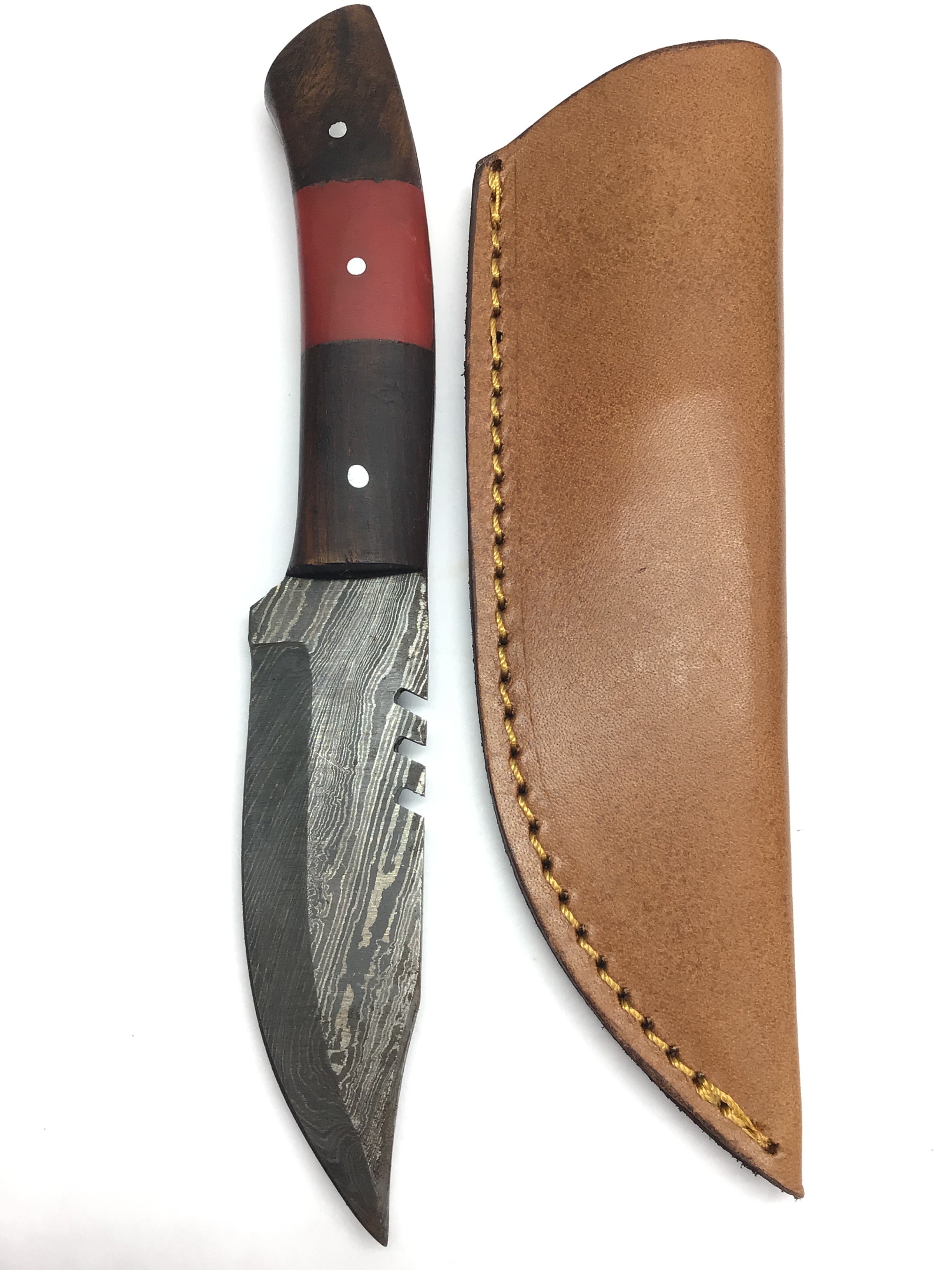 Damascus skinning knife