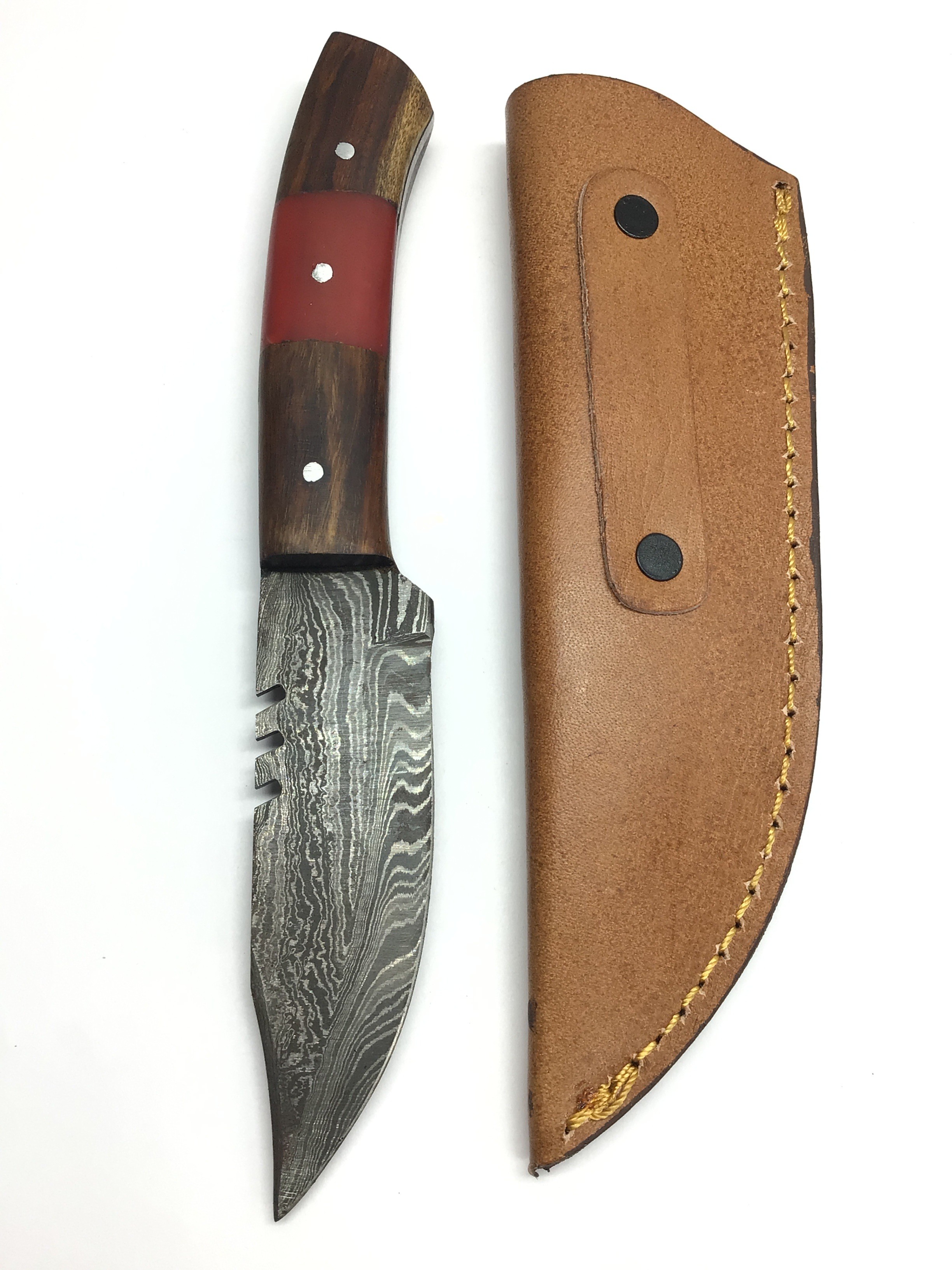 Damascus skinning knife