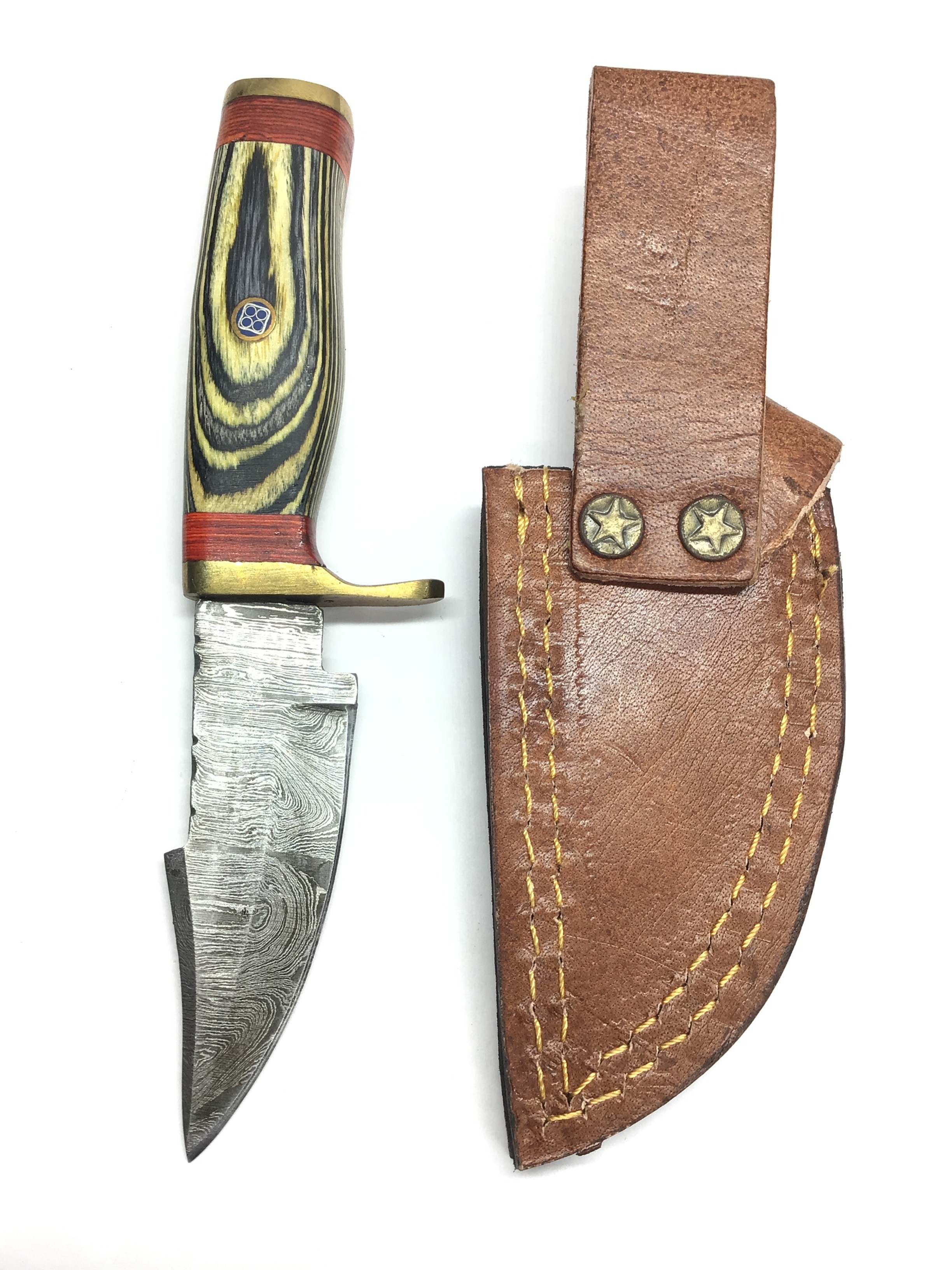 Damascus skinning knife
