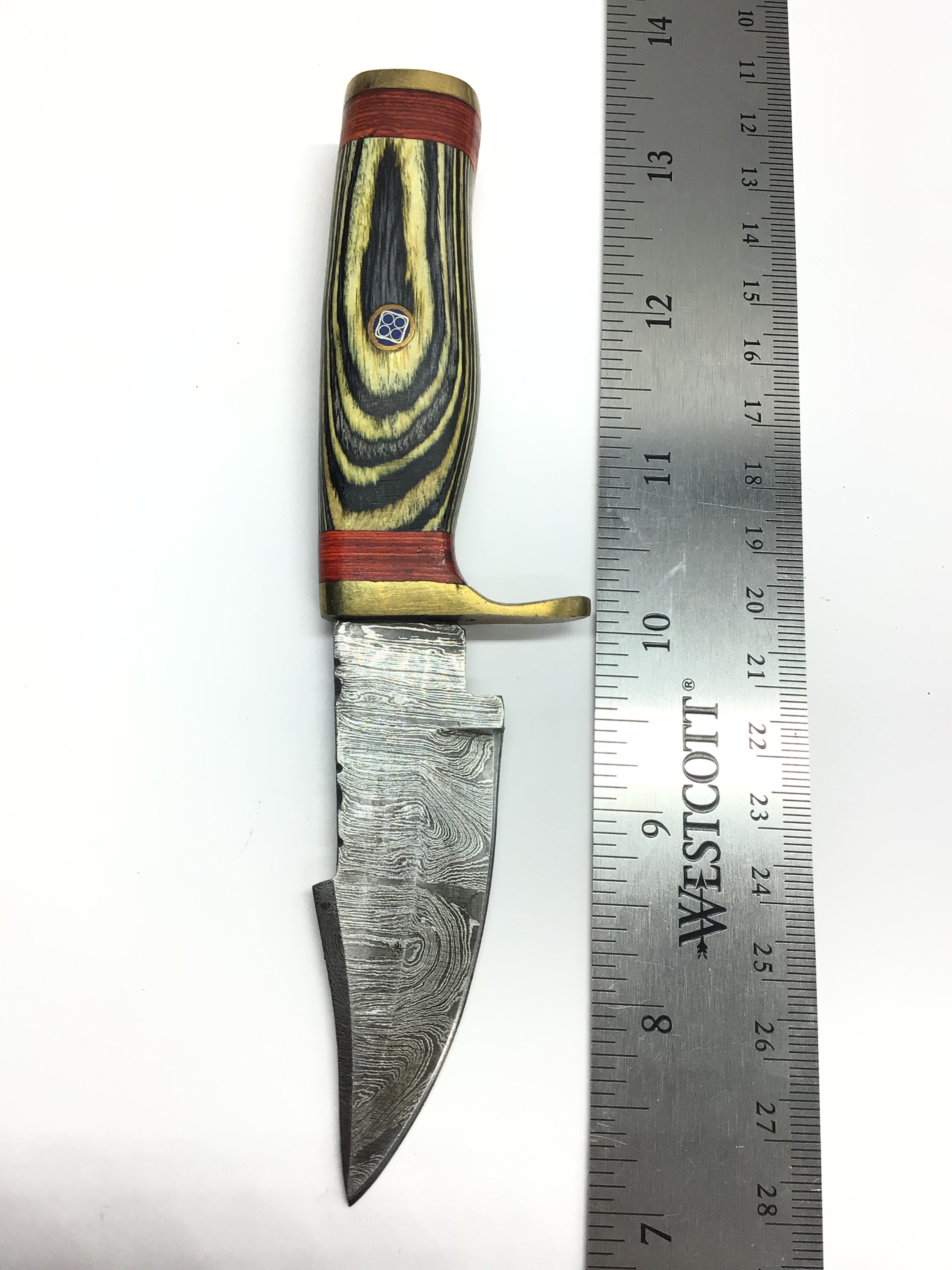 Damascus skinning knife
