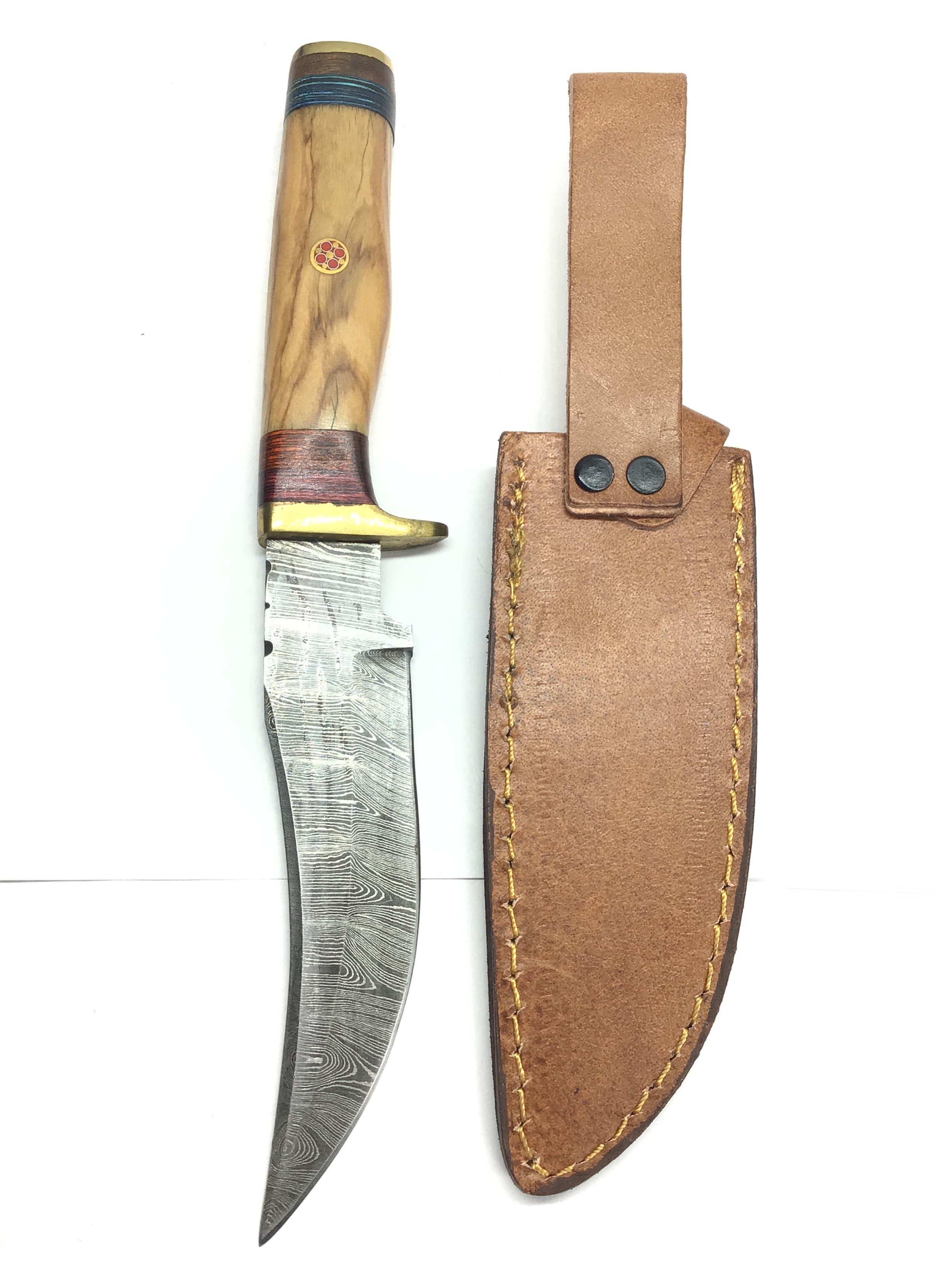 Damascus skinning knife