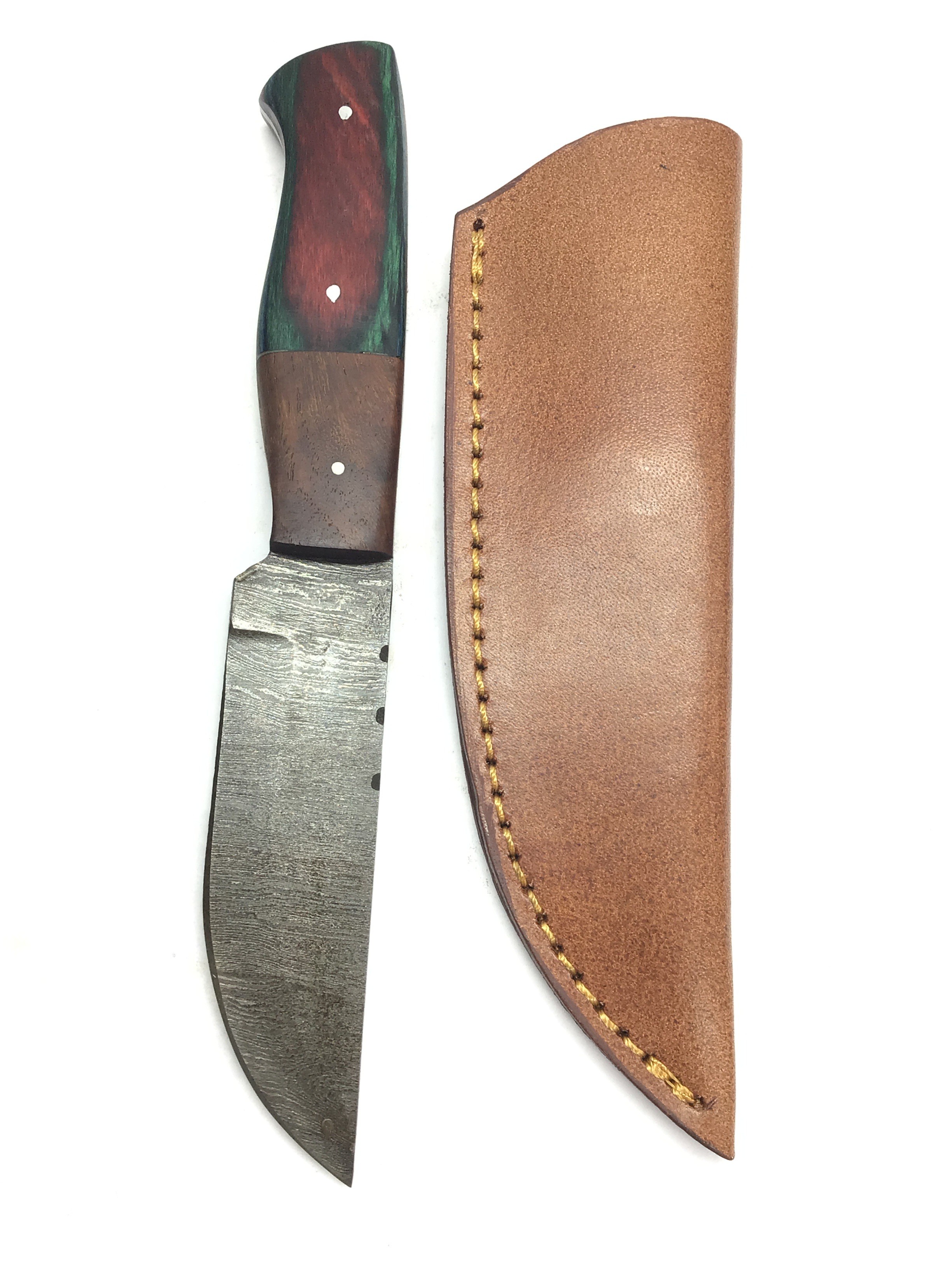 Damascus skinning knife