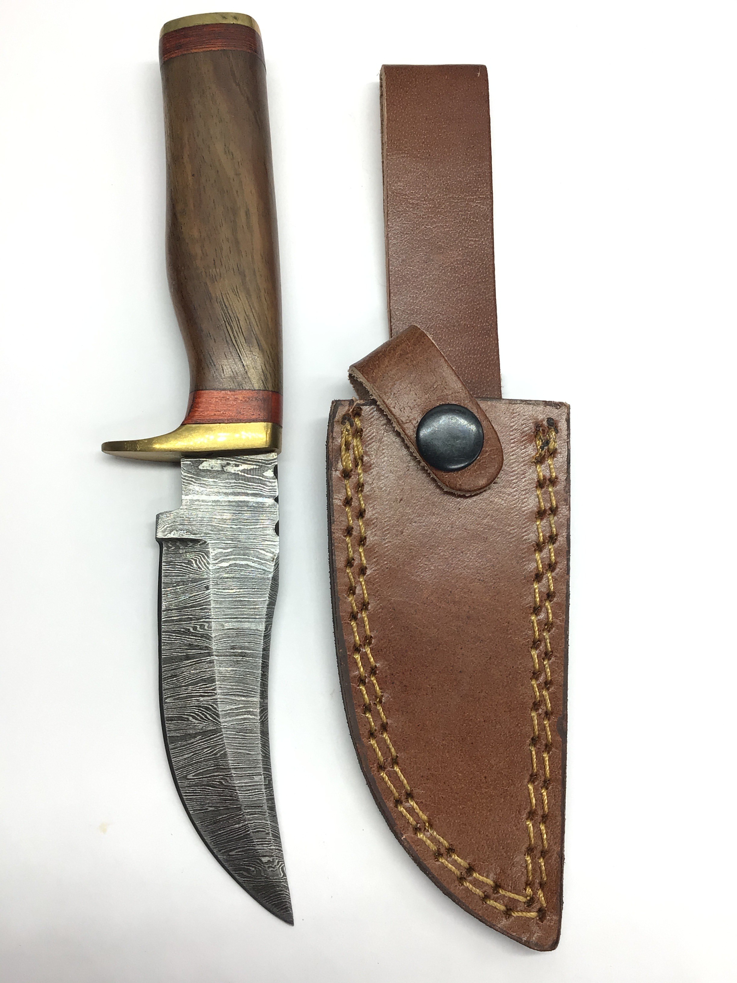 Damascus skinning knife