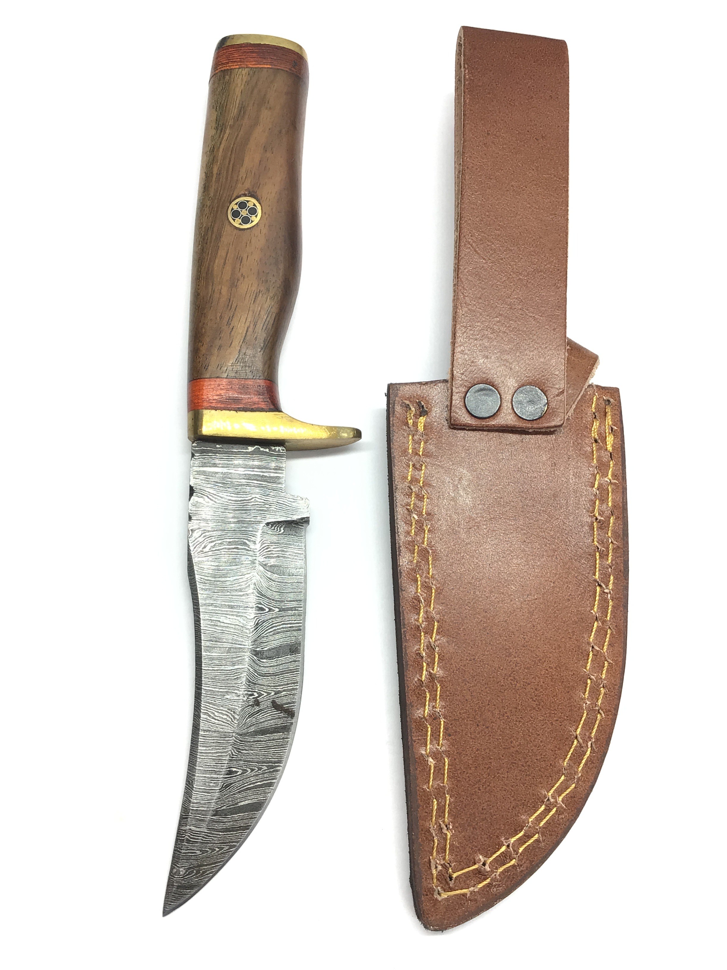 Damascus skinning knife