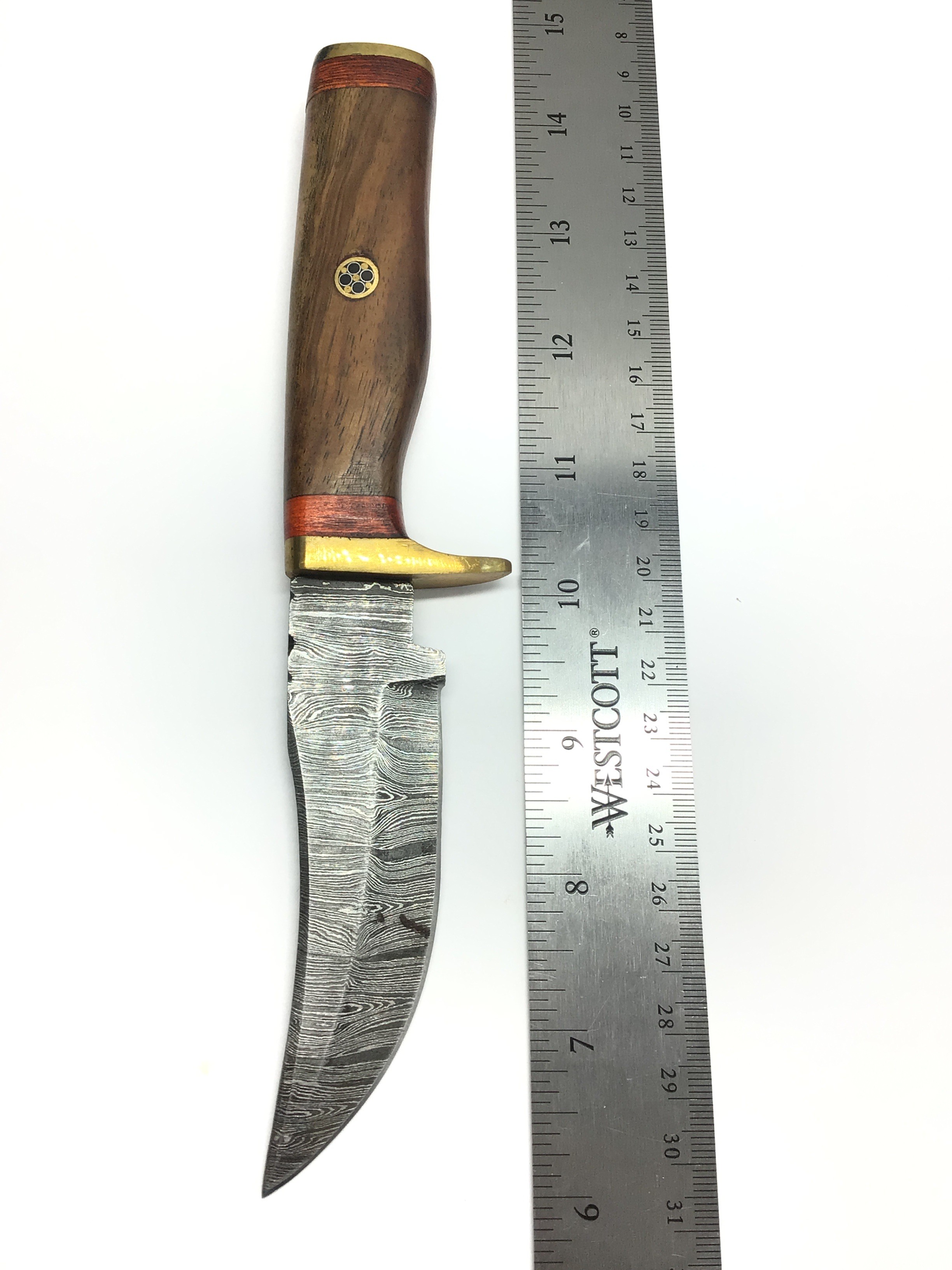 Damascus skinning knife