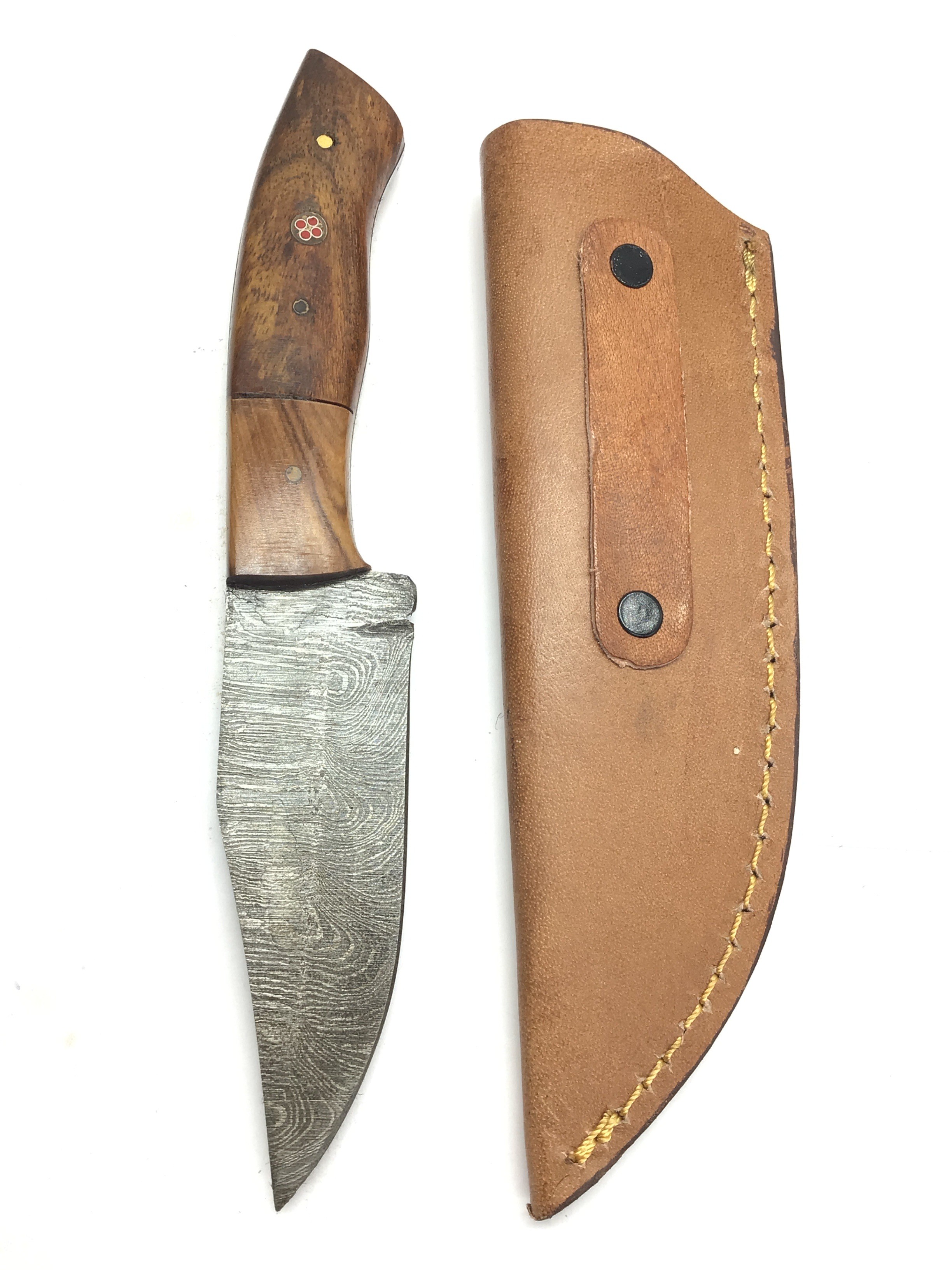 Damascus skinning knife