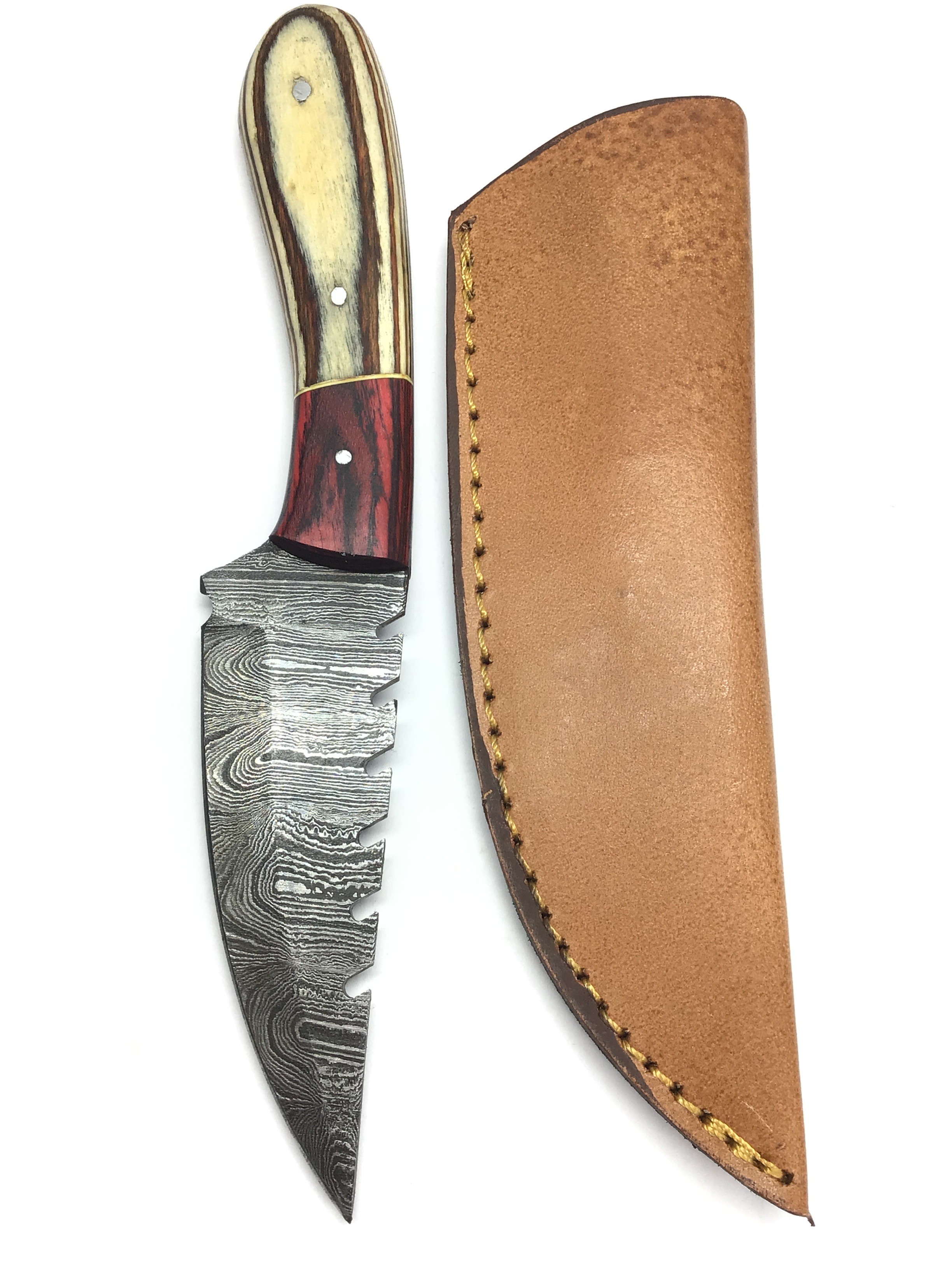 Damascus skinning knife