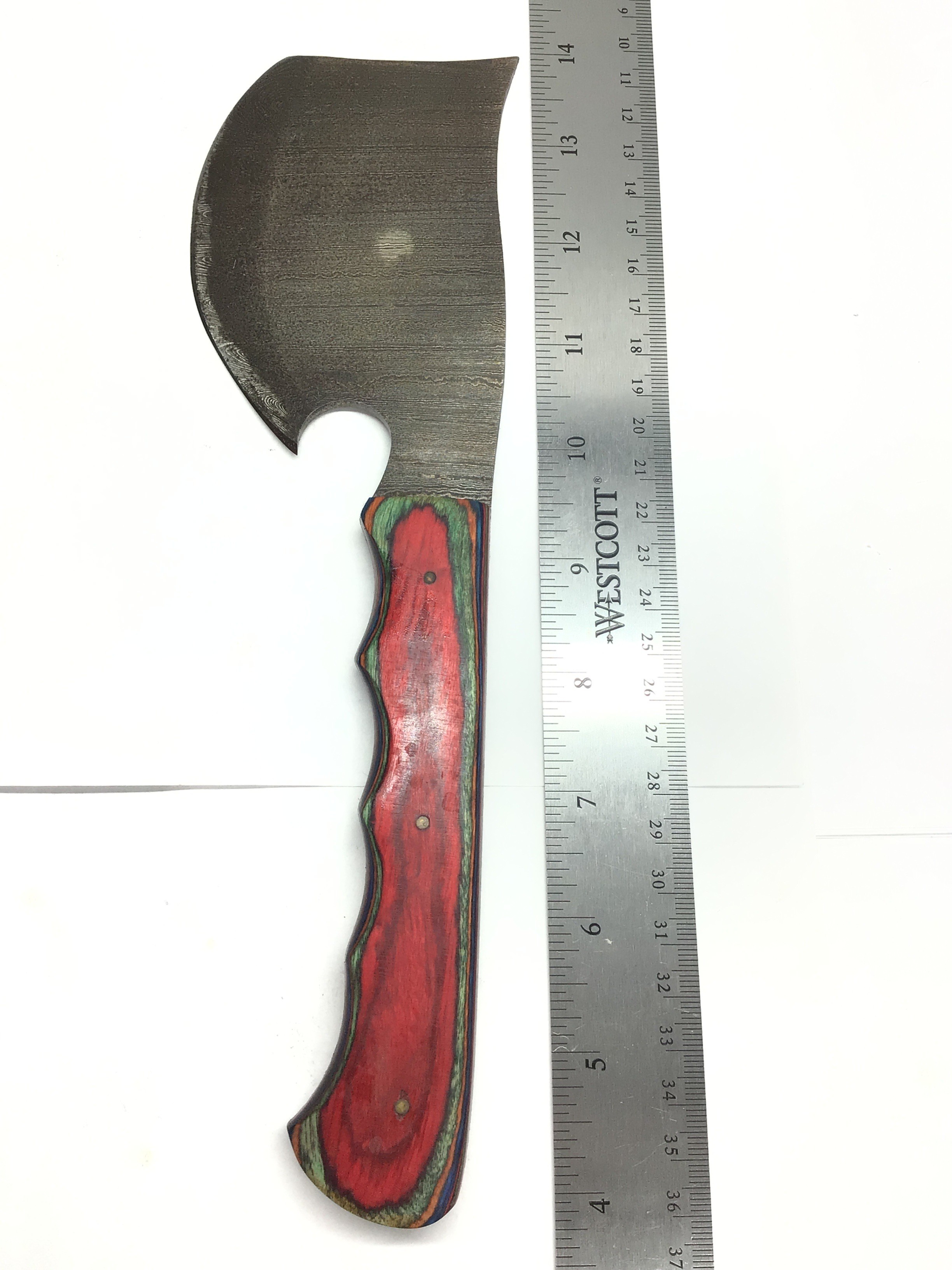 Damascus bladed hunting/throwing axe