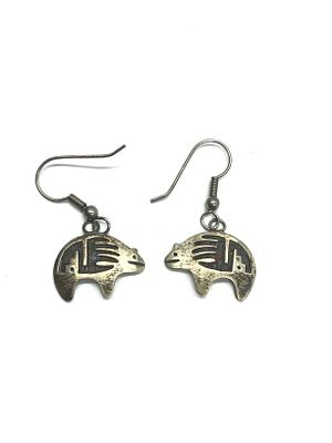 Artisan made earrings. Sterling silver overlay earrings weighing 3.7 grams total.