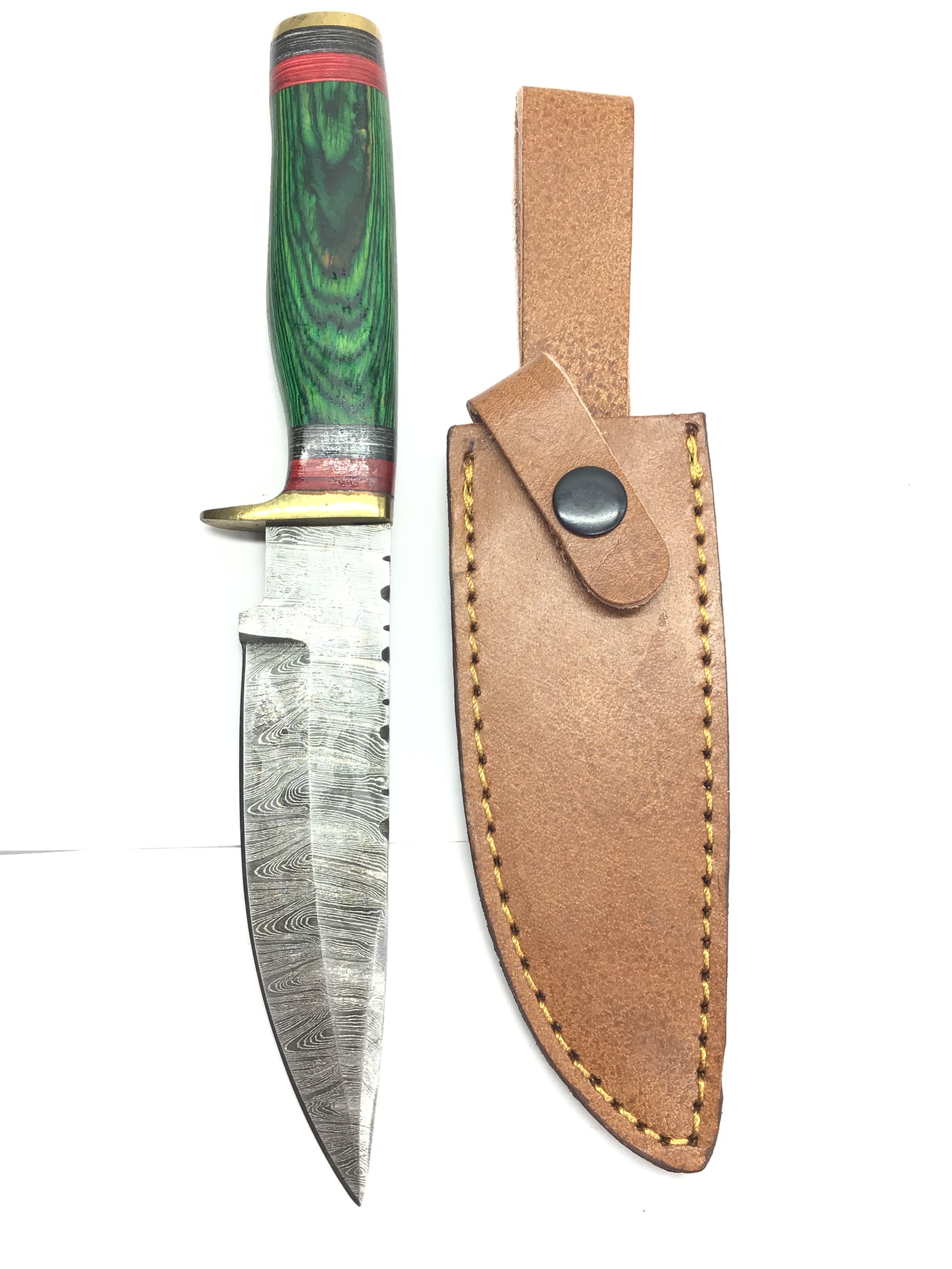Damascus skinning knife