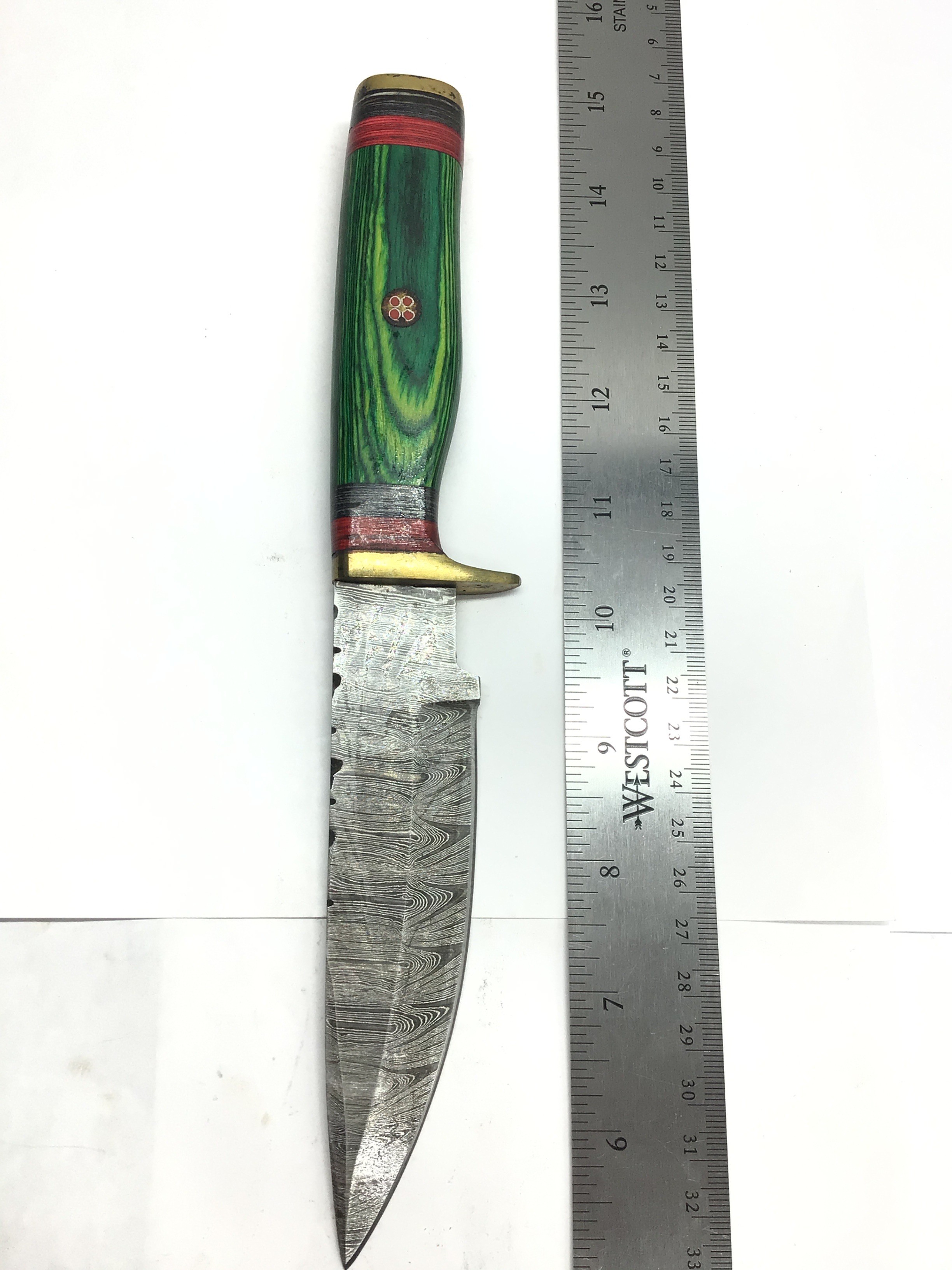 Damascus skinning knife