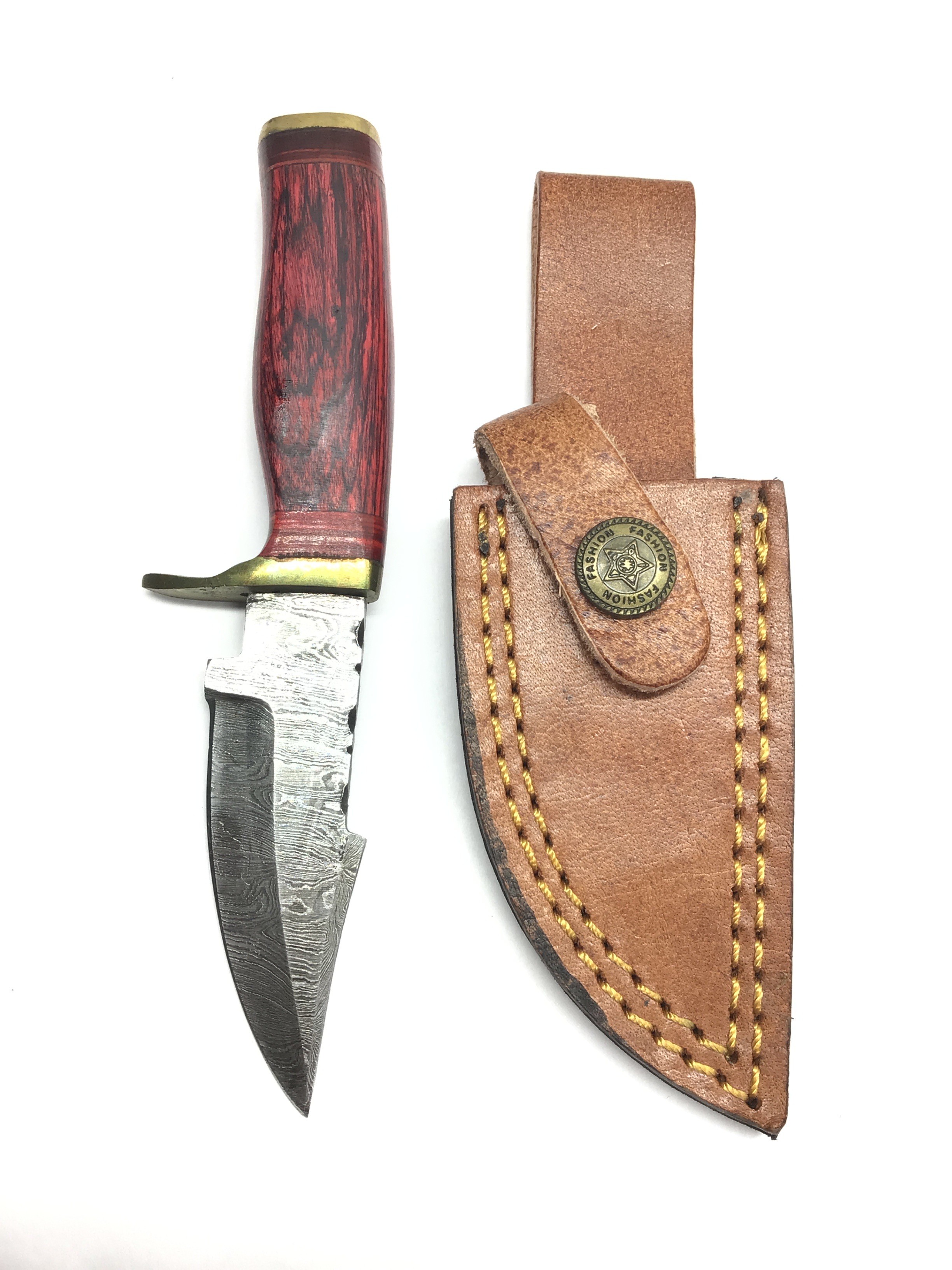 Damascus skinning knife